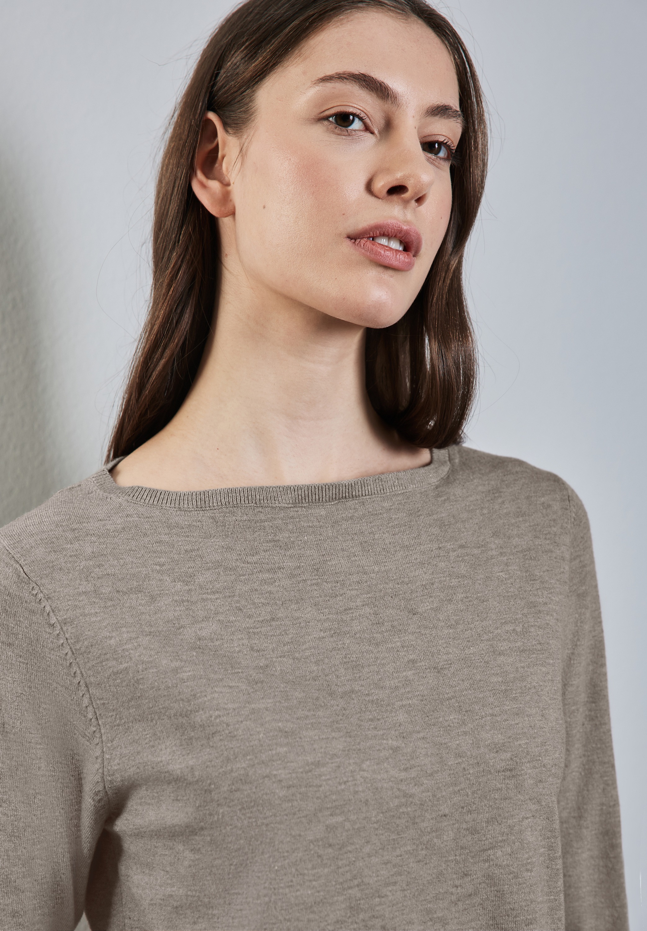 STREET ONE Strickpullover, mit U-Boot Ausschnitt