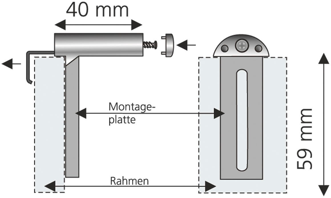 Liedeco Sichtschutzbefestigung »Top für Rollos«, (2 St.), aus Metall