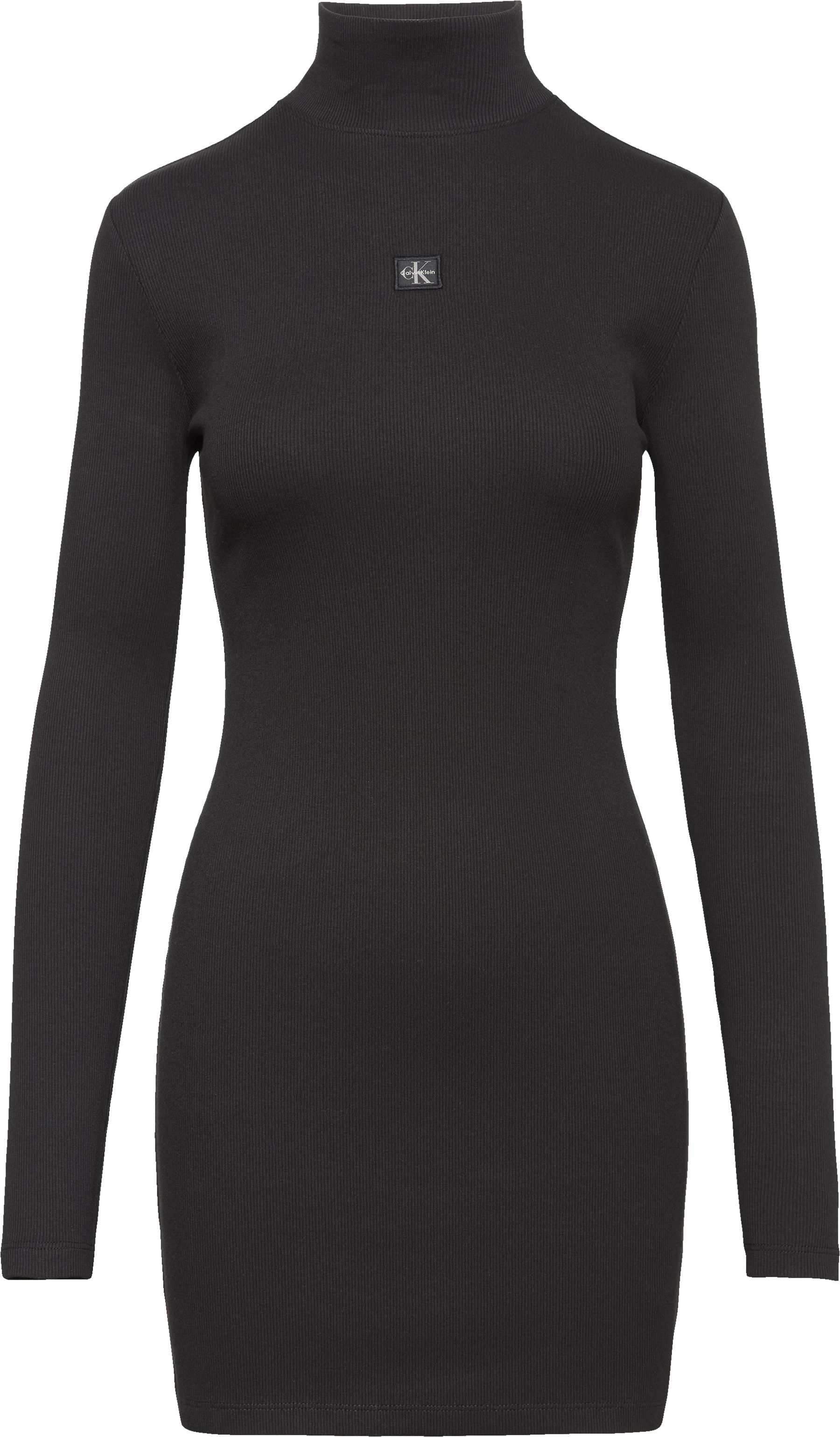 Calvin Klein Jeans Minikleid Ohne Tasche Figurbetonte Passform mit Stehkragen