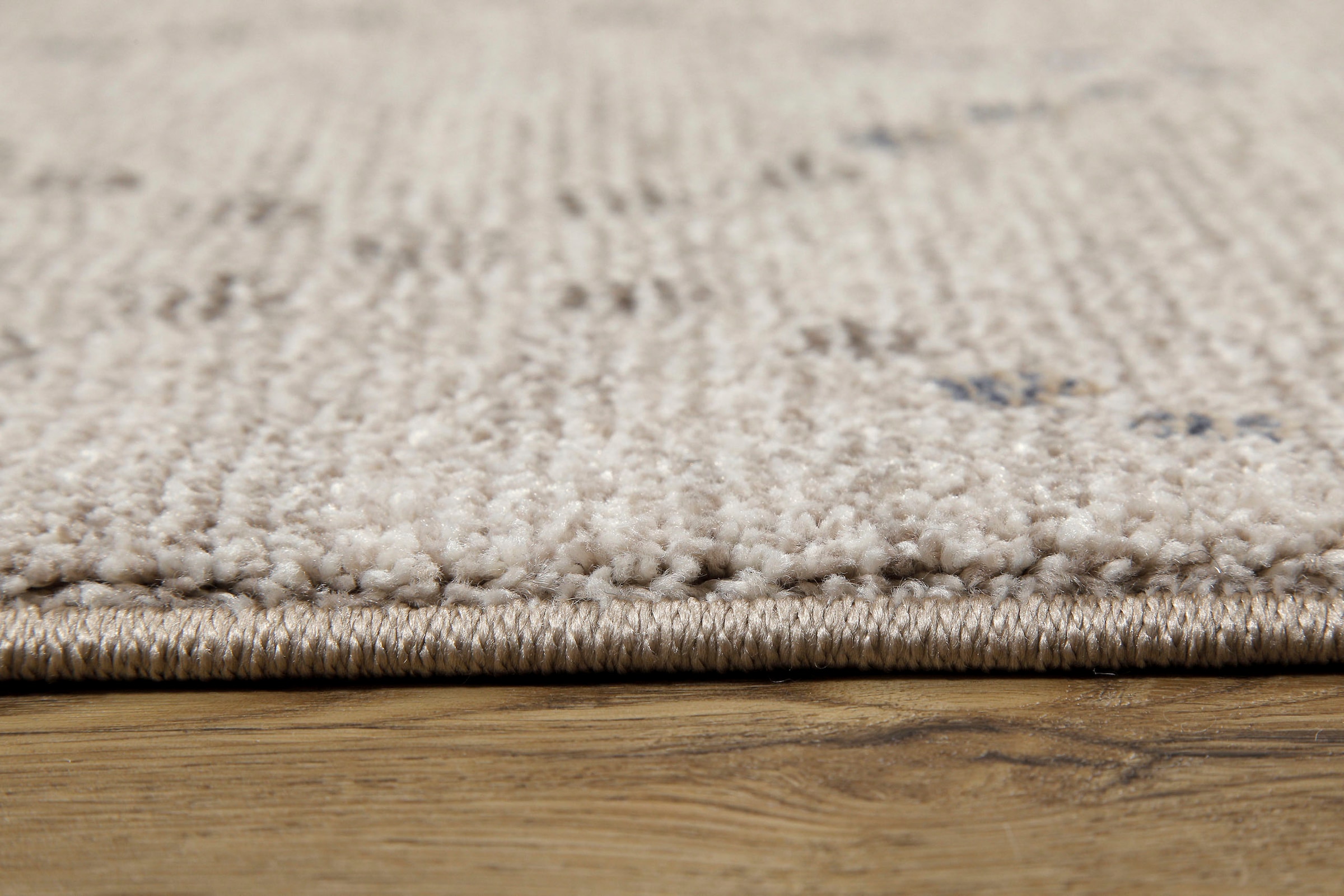 GOODproduct Teppich »Thoren« rechteckig 12 mm Höhe weicher Kurzflor, Rautenmuster mit Fransen, Wohnzimmer, Schlafzimmer