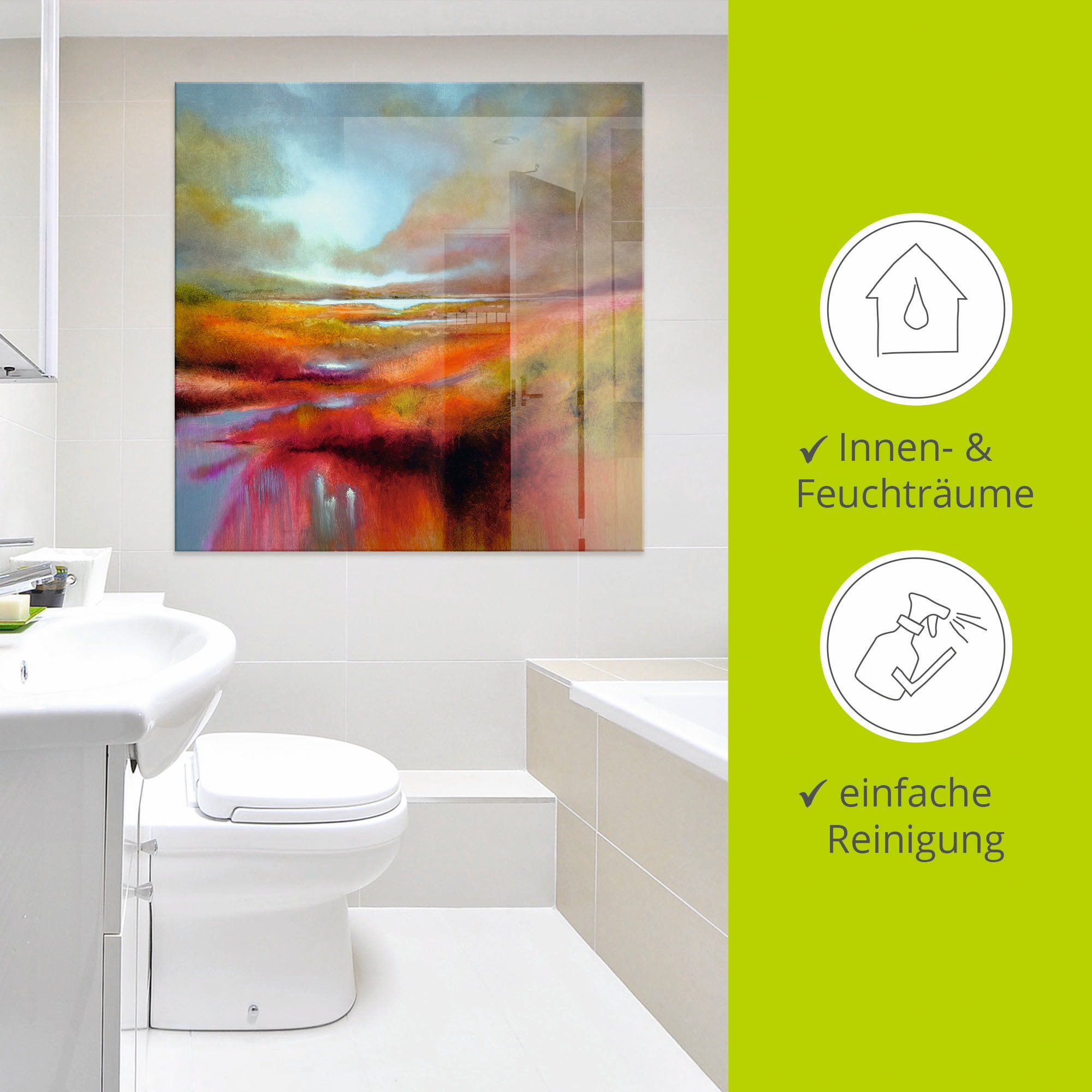 Artland Tableau en verre »Ein perfekter Tag I« 1 cuis tlg. in verschiedenen Grössen