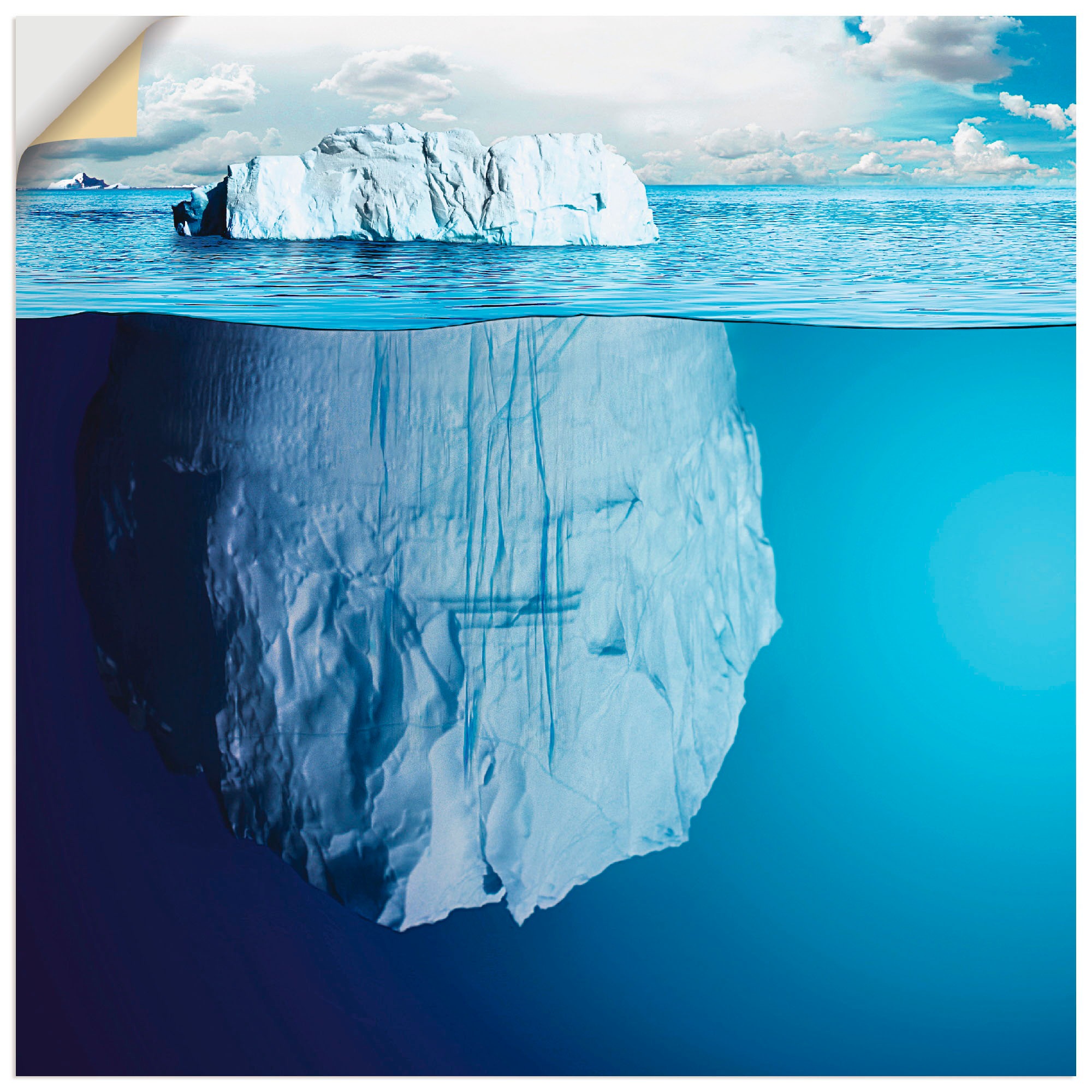Image of Artland Wandbild »Süd- und Nordpol«, Arktis, (1 St.), in vielen Grössen & Produktarten - Alubild / Outdoorbild für den Aussenbereich, Leinwandbild, Poster, Wandaufkleber / Wandtattoo auch für Badezimmer geeignet bei Ackermann Versand Schweiz
