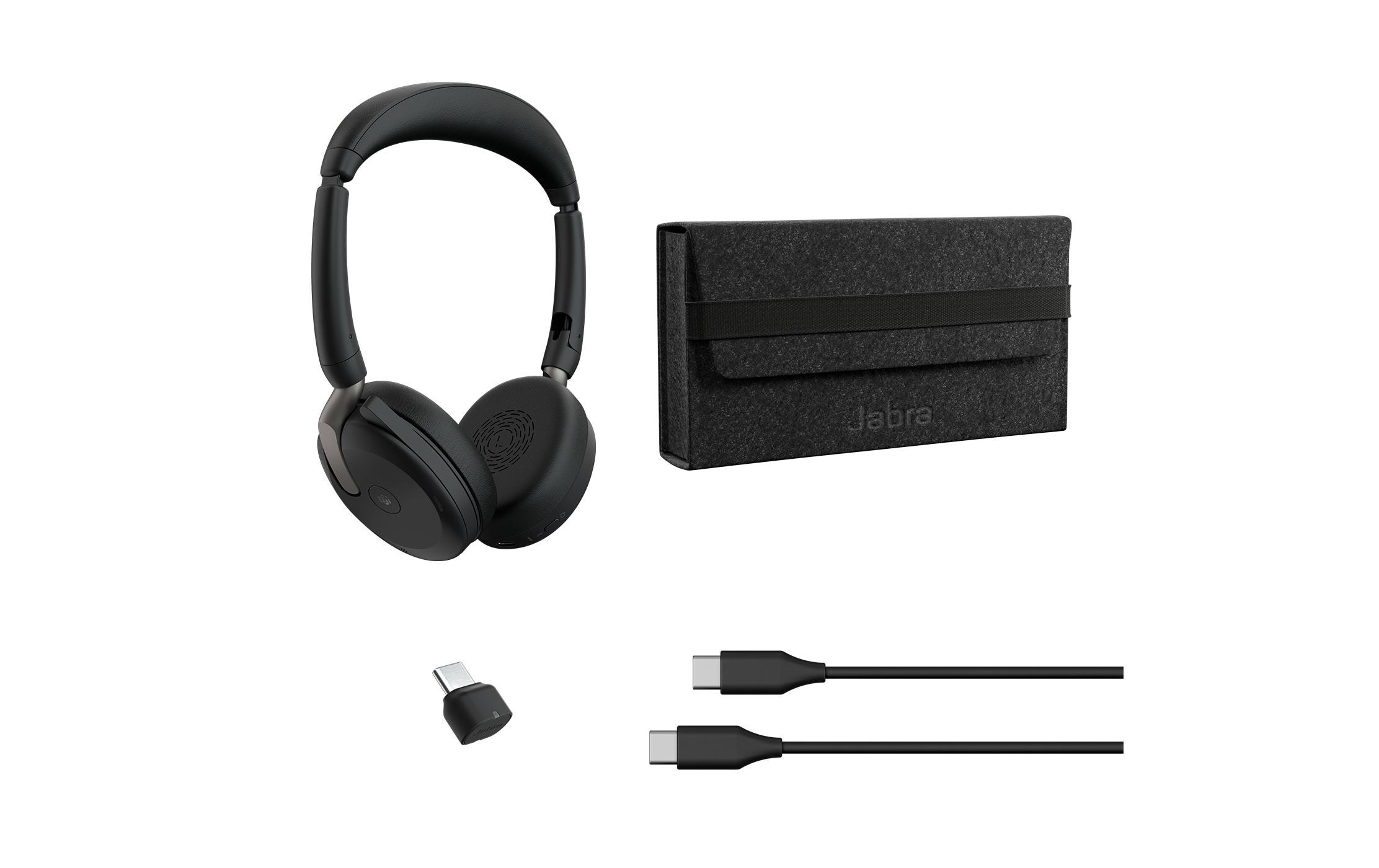 Jabra Headset »Evolve2 65 Flex Duo M«, Active Noise Cancelling (ANC)