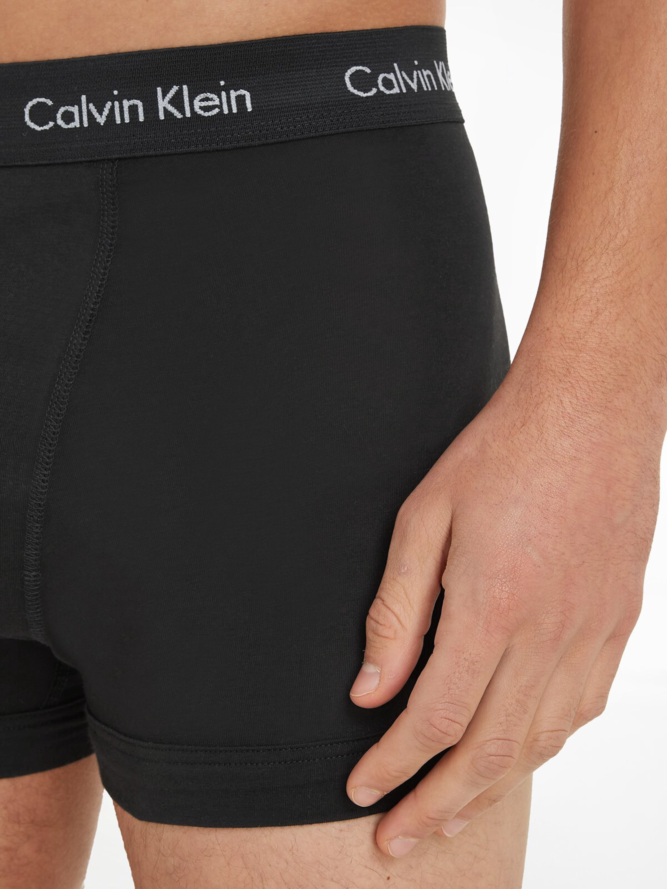 Calvin Klein Underwear Trunk, (3 St.), in uni schwarz