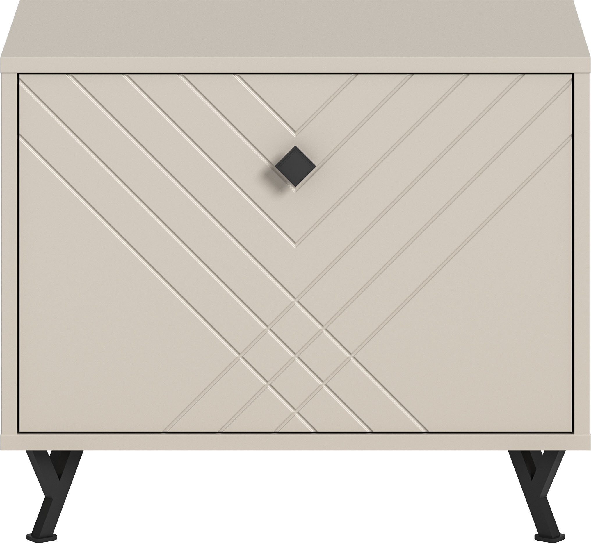 Image of Home affaire Sitzbank "Mento, Breite 57 cm, 1 Klappe, 1 Fach, Metall Knopfgriff & Y-Füsse" Klappe mit Ornamentfräsung, Truhe, Flurbank, Garderobe, Flur, Diele