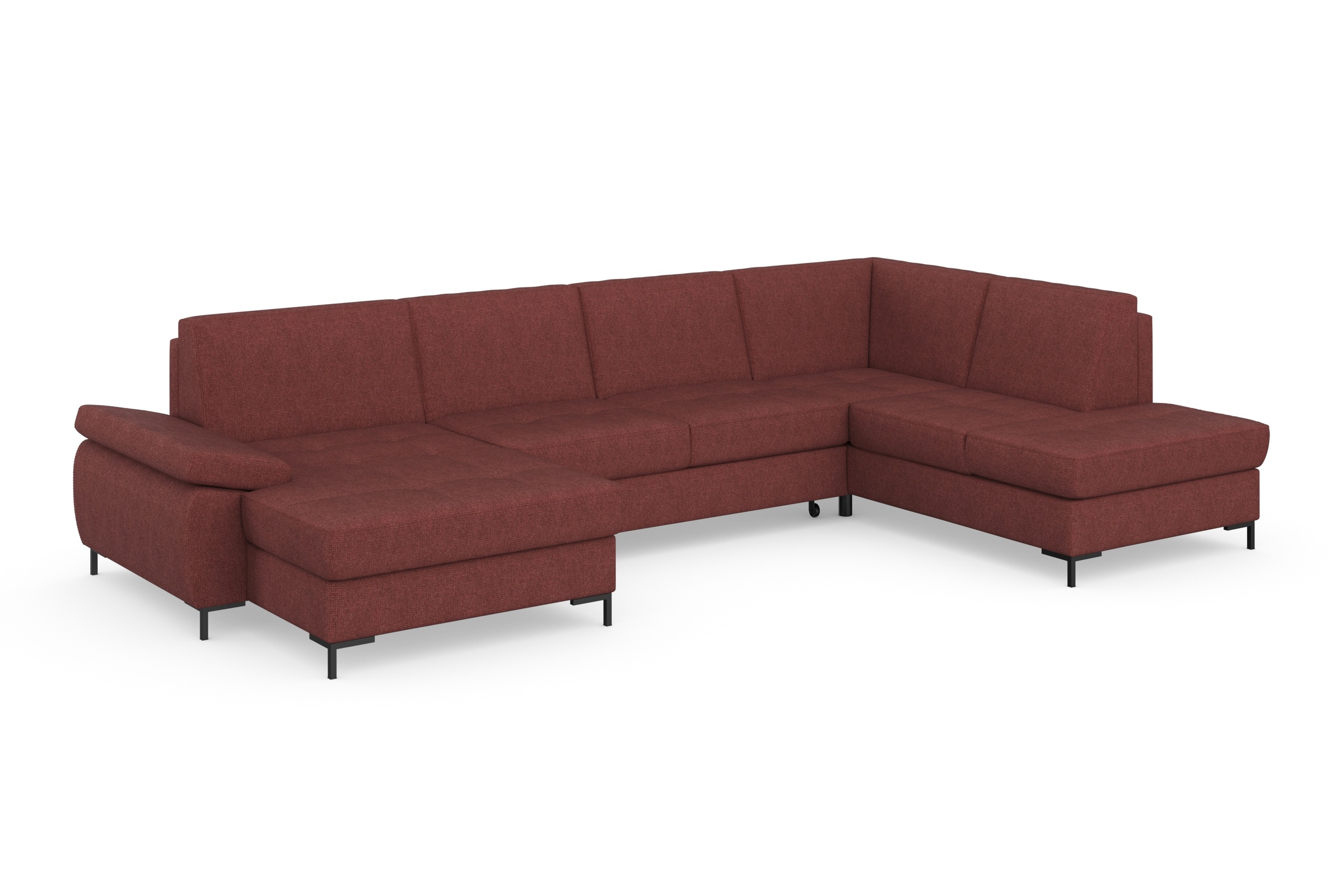 DOMO collection Wohnlandschaft »Capelo U-Form«, mit Armteilverstellung, wahlweise mit Bettfunktion, Federkern