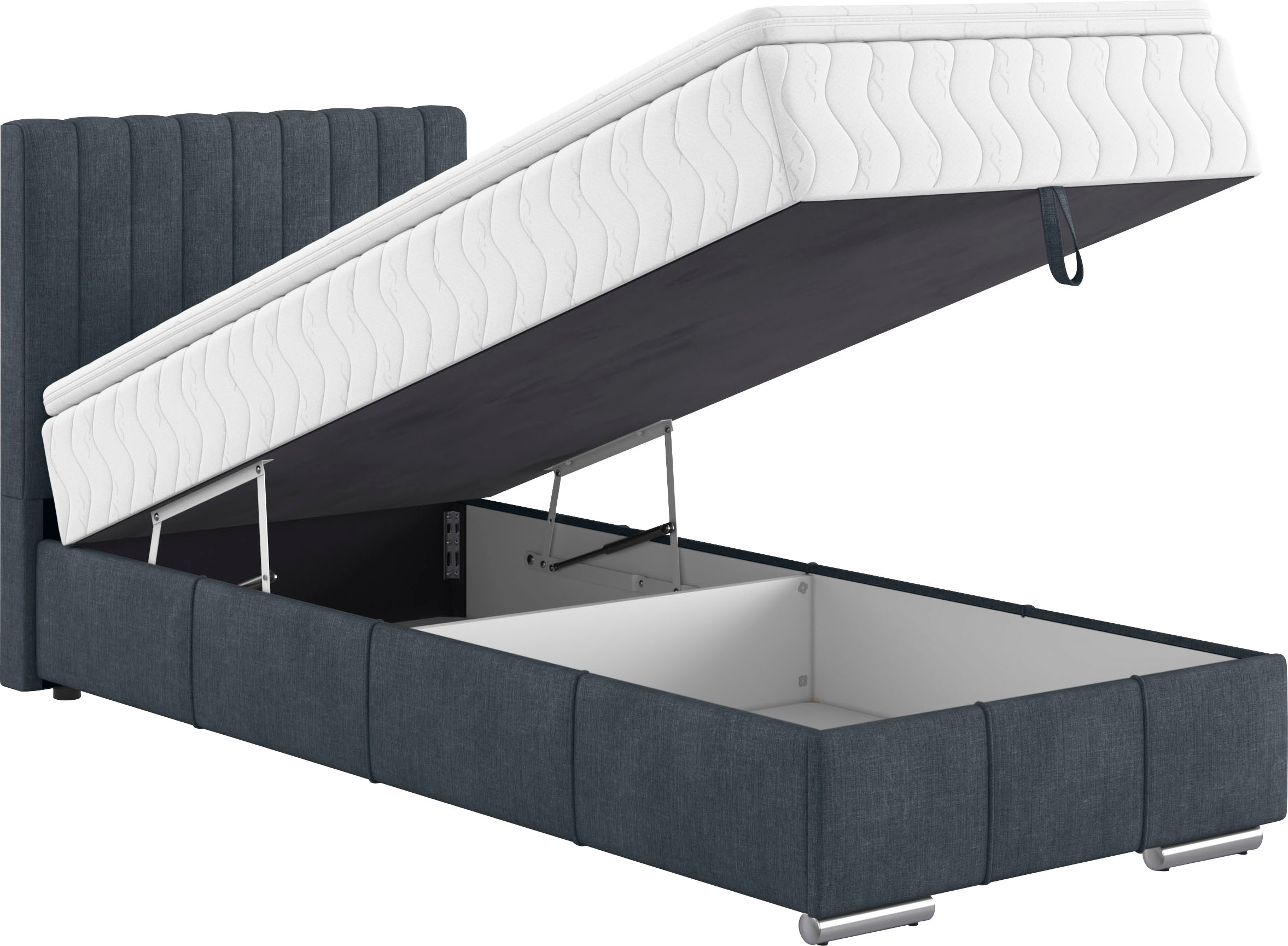 INOSIGN Boxbett »Thor mit Bettkasten, inkl. Matratze, Topseller« Topper und Zierkissen, in verschiedenen Härtegraden verfügbar