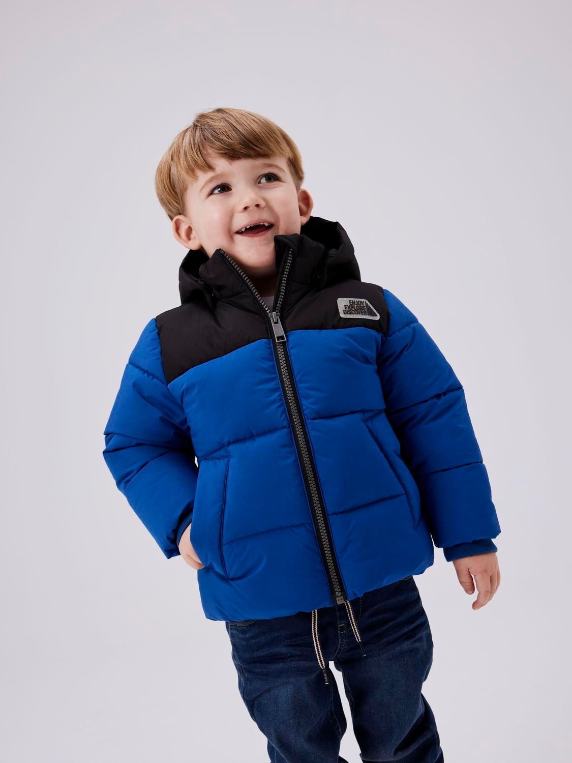 Steppjacke »NMMMORNING PUFFER JACKET TB«, mit Kapuze