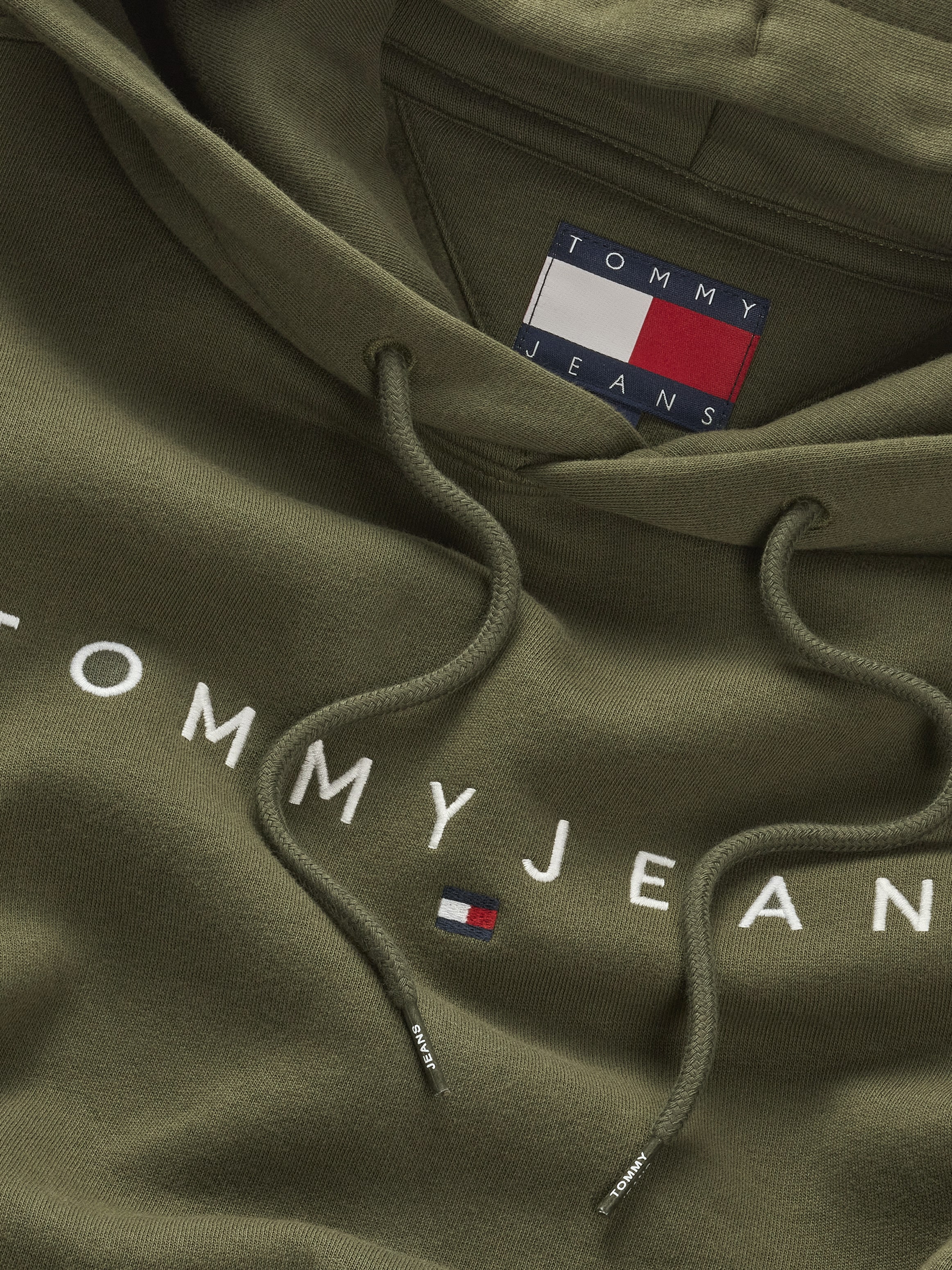 Tommy Jeans Plus Hoodie »TJM REG LINEAR LOGO HOODIE EXT«, in Grosse Grössen, Logodruck