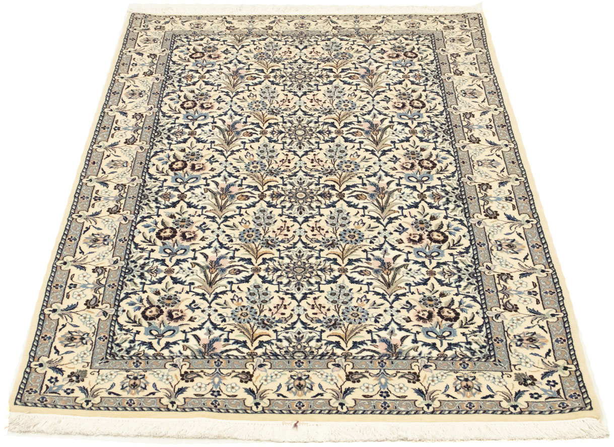 Teppich »Nain 6la Teppich handgeknüpft beige«, rechteckig, handgeknüpft
