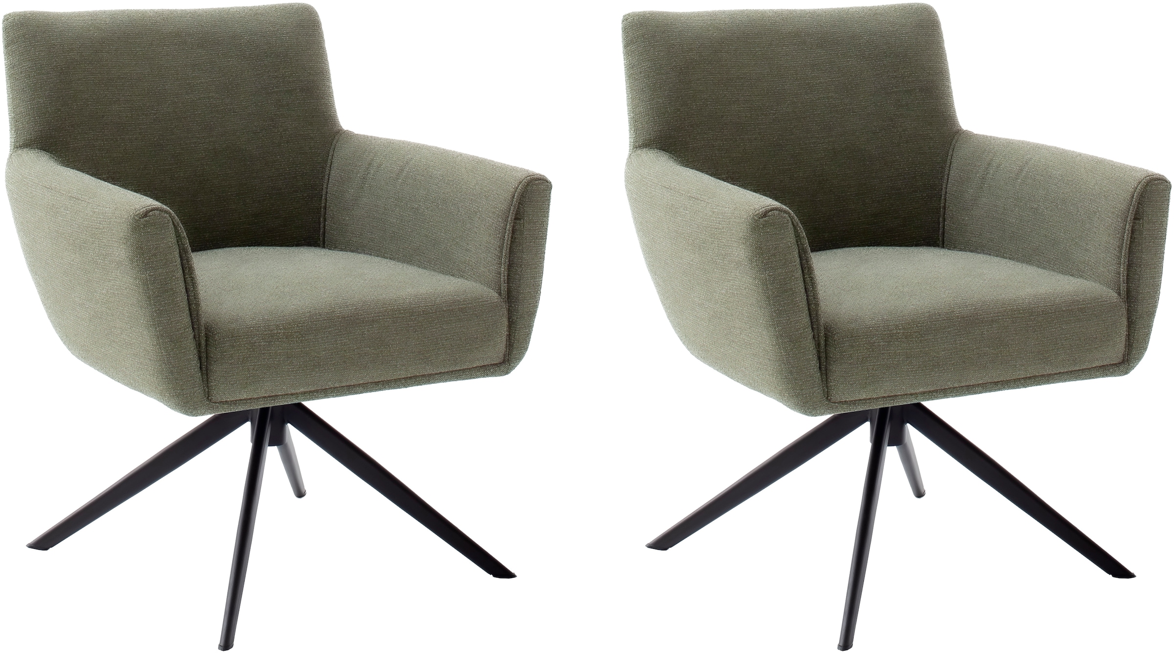 MCA furniture 4-Fussstuhl »WILSON Esszimmerstuhl, Armlehnstuhl, Polsterstuhl, modern«, (Set), 1 St., Flachgewebe, Stuhl, Armlehnenstuhl, drehbar, Taschenfederkern, belastbar 160 kg,XXL