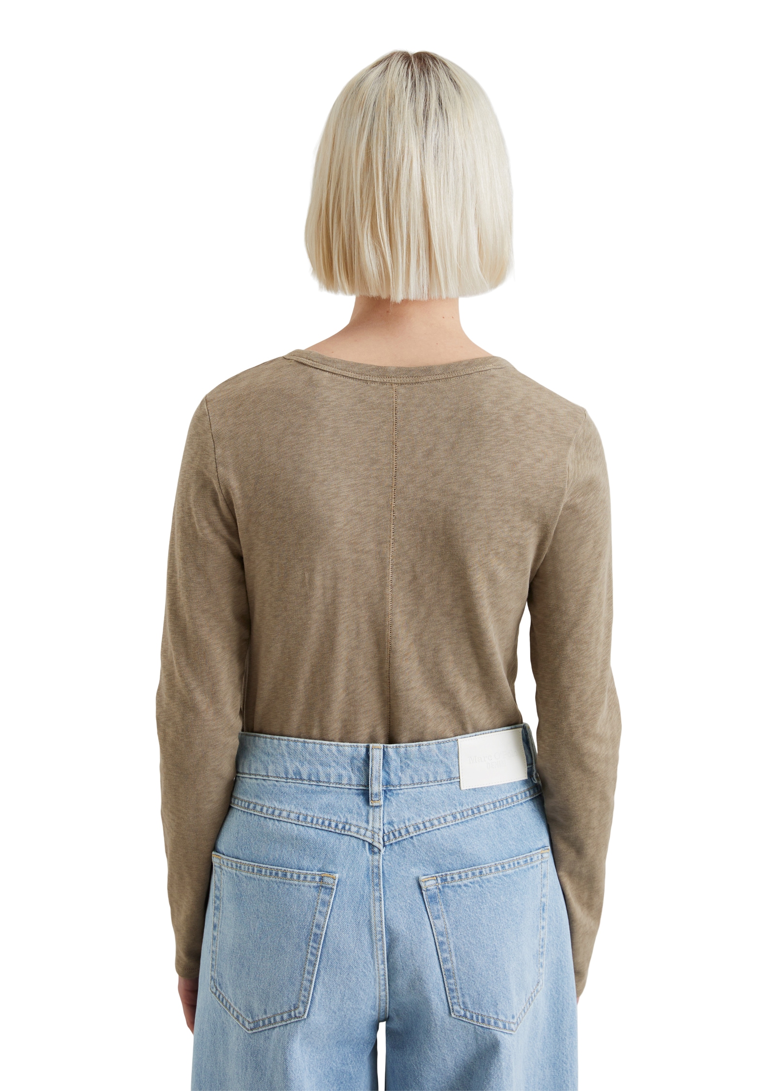 Marc O'Polo DENIM Longsleeve, mit charakteristischer unregelmässiger Oberfläche
