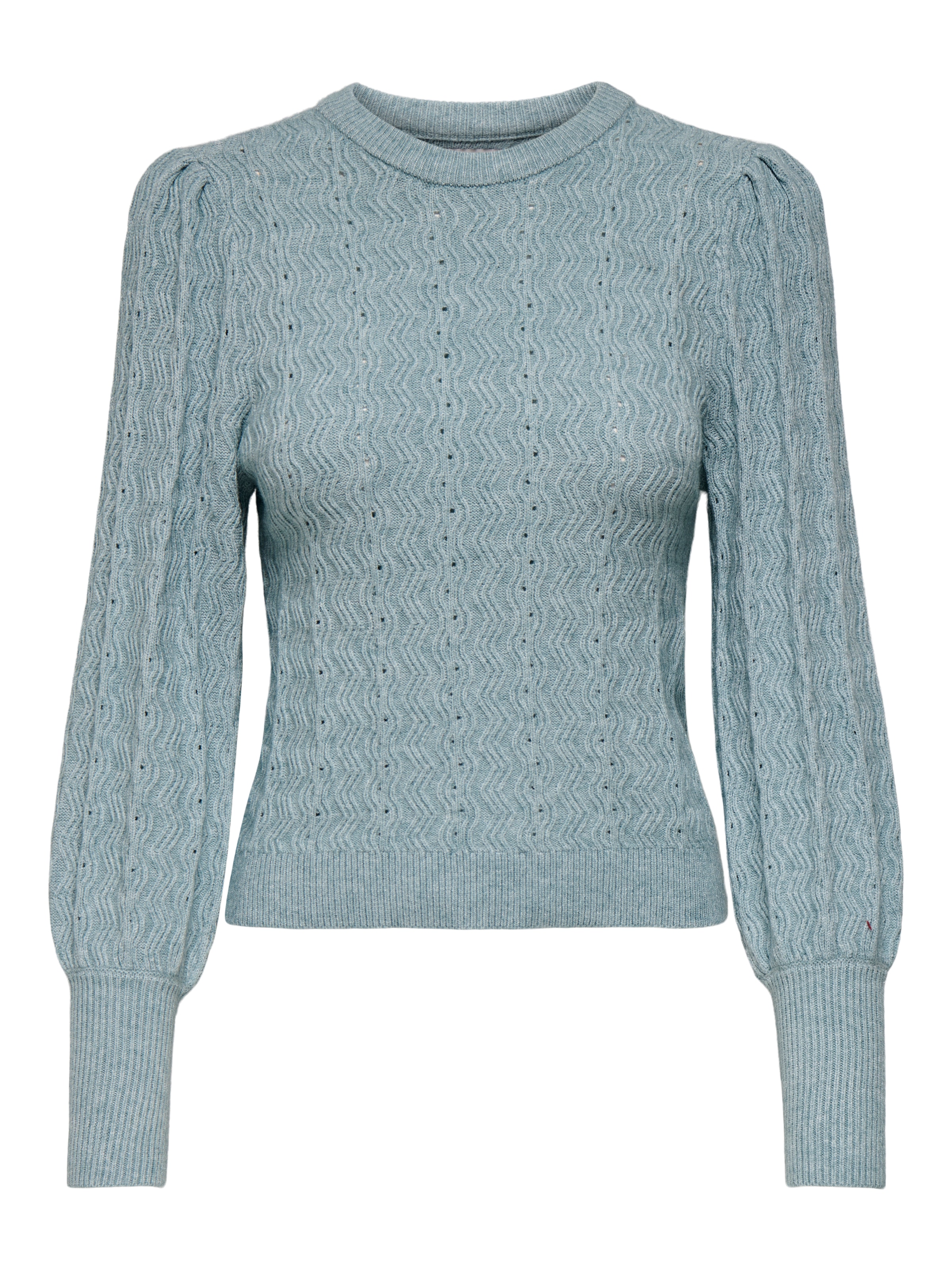 ONLY Rundhalspullover »ONLKATIA LS STRUC PUFF ONECK CC KNT«