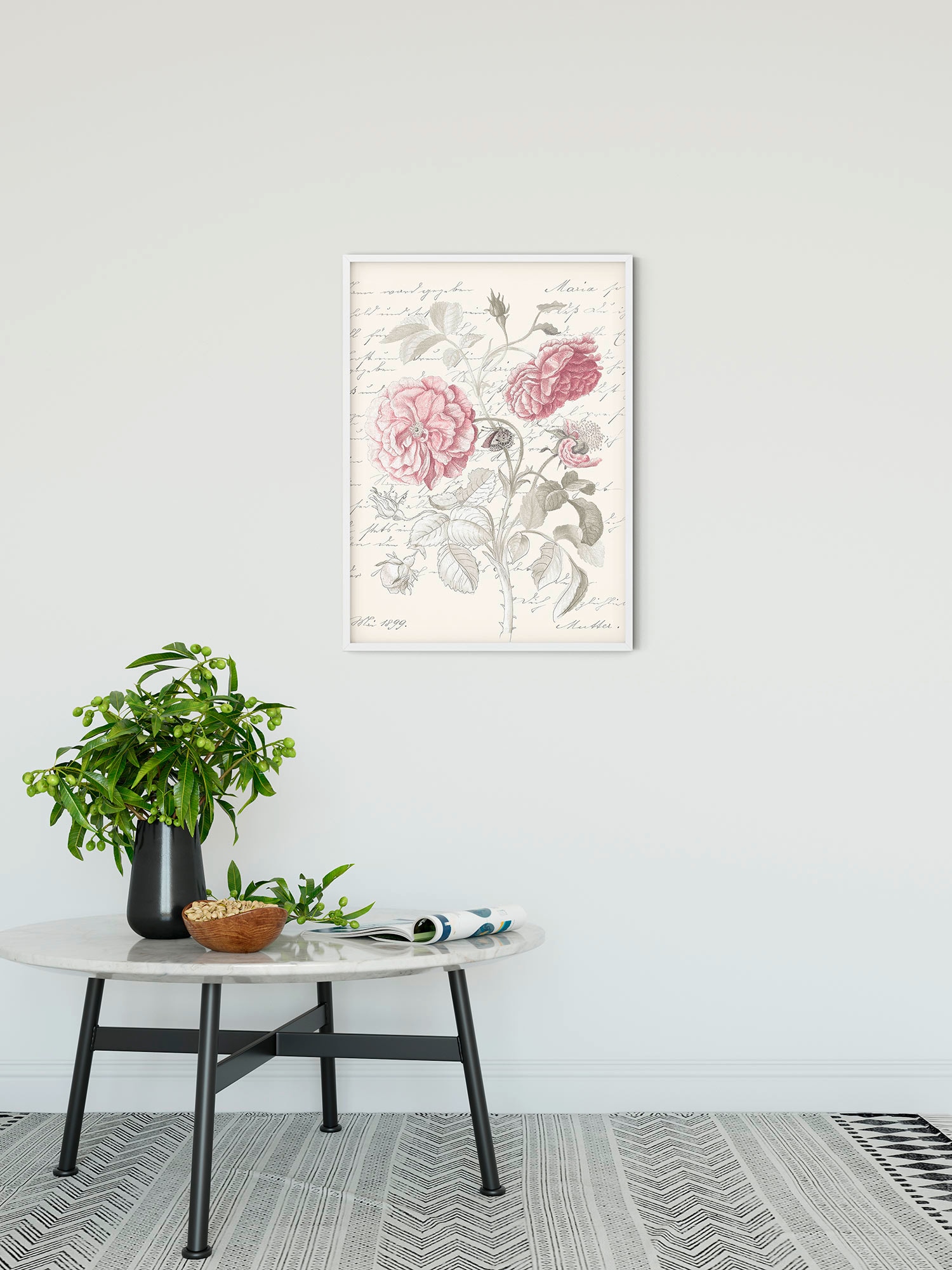 Komar Bild »Poème Rose« Natur 1 Stk. tlg. Wandbild zur Dekoration - ohne Rahmen