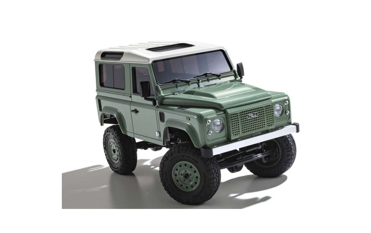 RC-Monstertruck »Kyosho Mini-Z Land-Rover Defender 90 Grün ARTR«, Lackiert