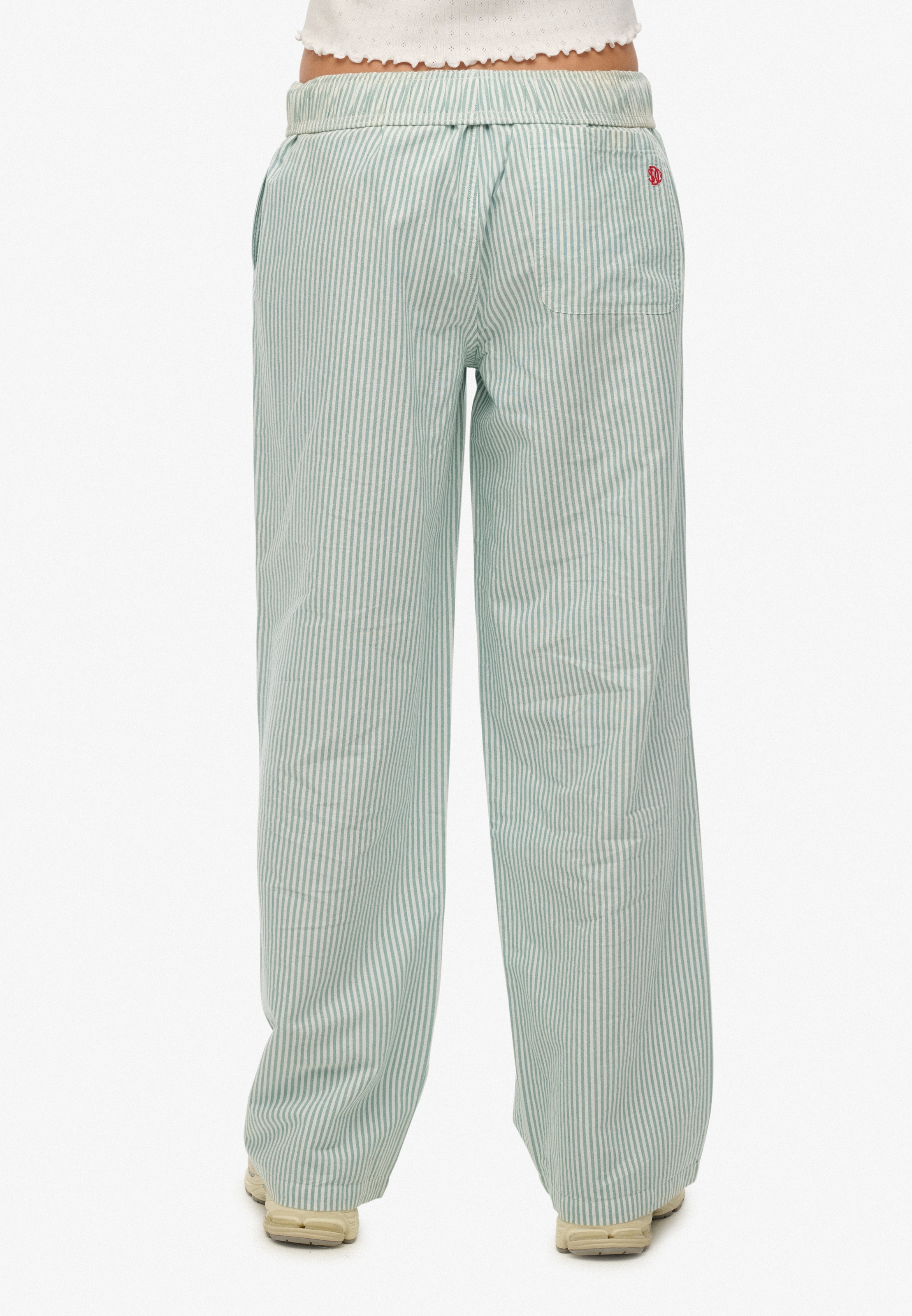 Superdry Pantalon cargo »COTTON STRIPE ELASTIC TROUSER«  en coton et jersey, coupe décontractée, aspect rayé