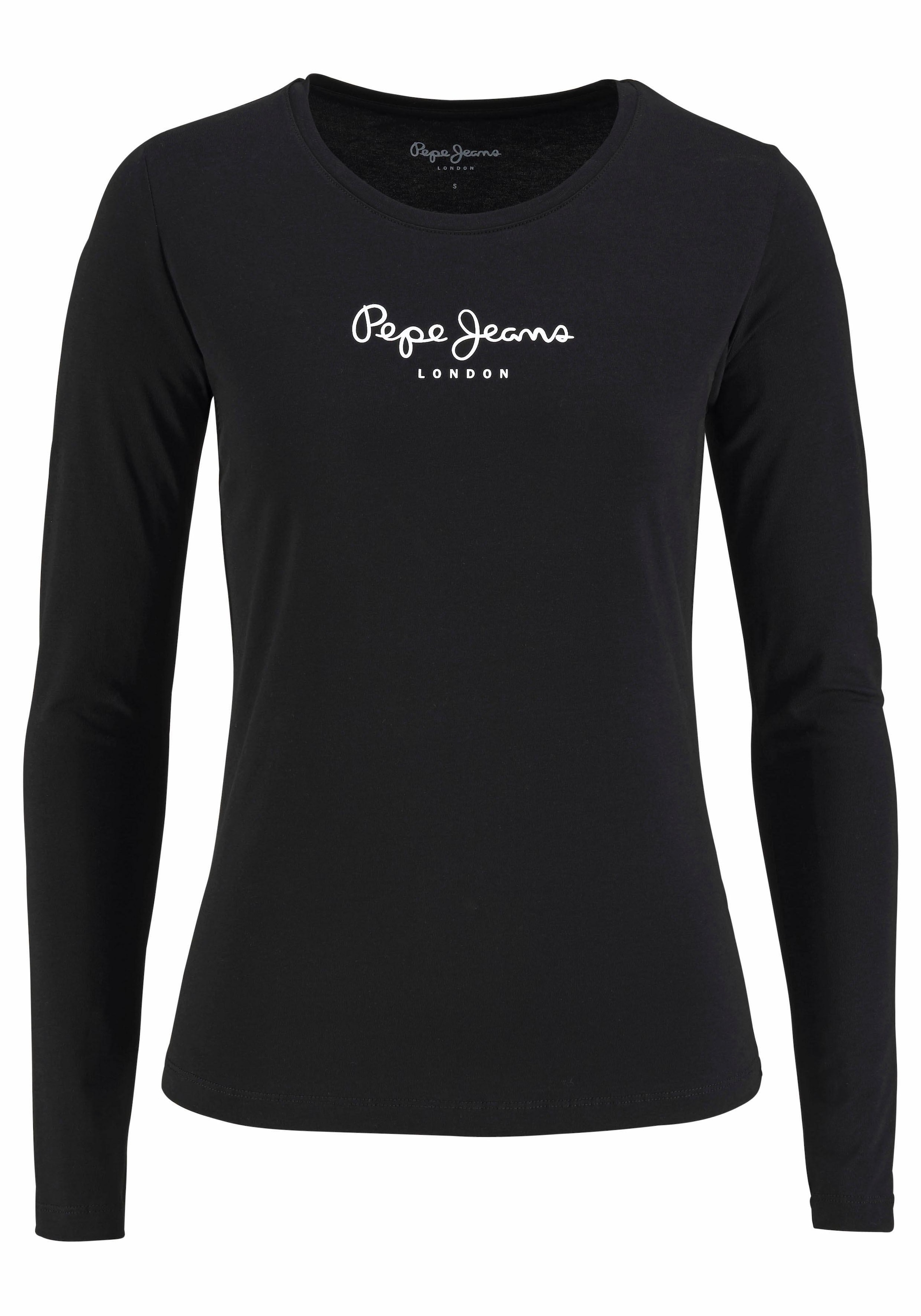 ♕ Pepe Jeans Langarmshirt »NEW VIRGINA L/S«, mit Logo-Print  versandkostenfrei bestellen