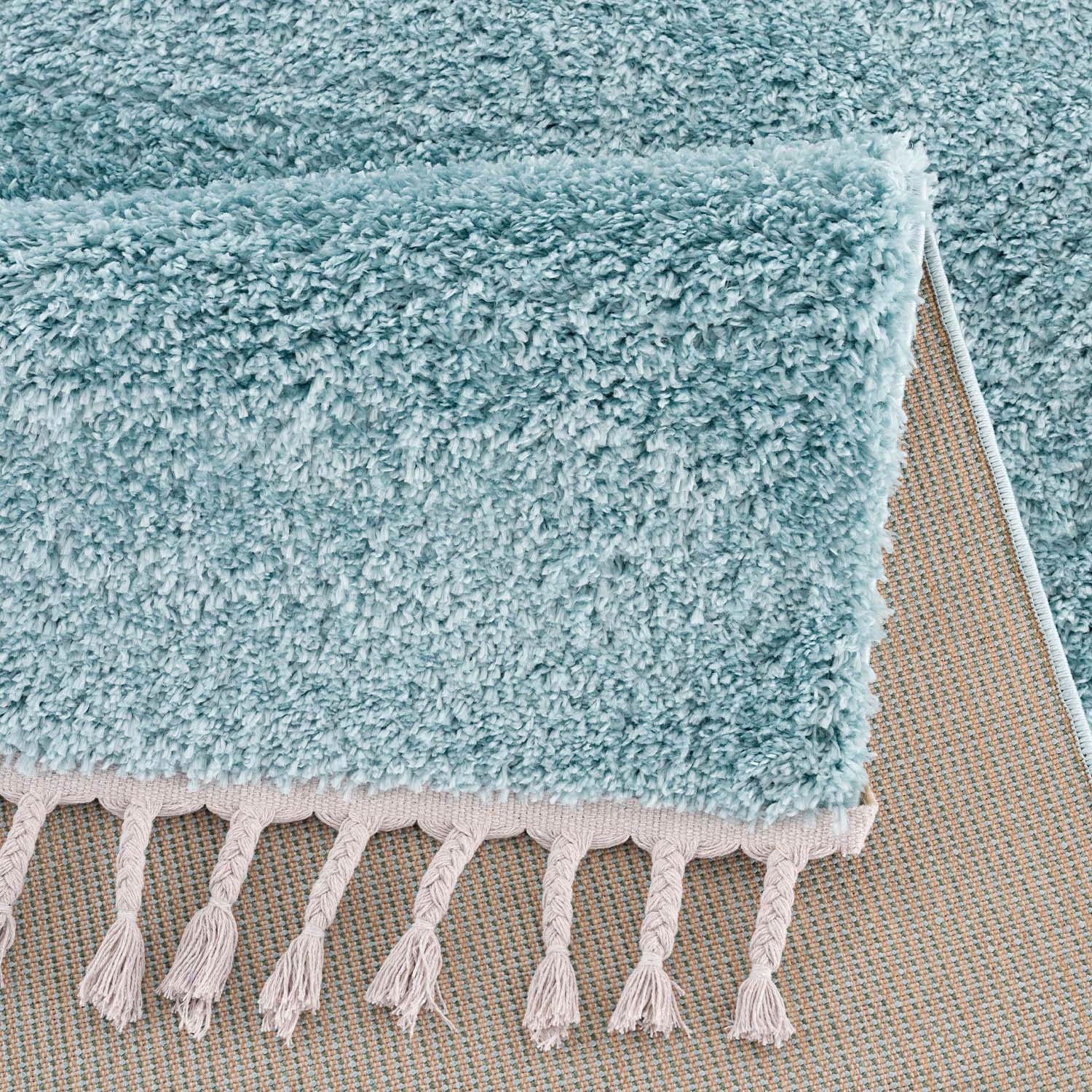 Carpet City Hochflor-Teppich »Pulpy 100«, rechteckig, 30 mm Höhe, Läufer, weich, mit Fransen, uni, viele Grössen, Wohnzimmer, Schafzimmer