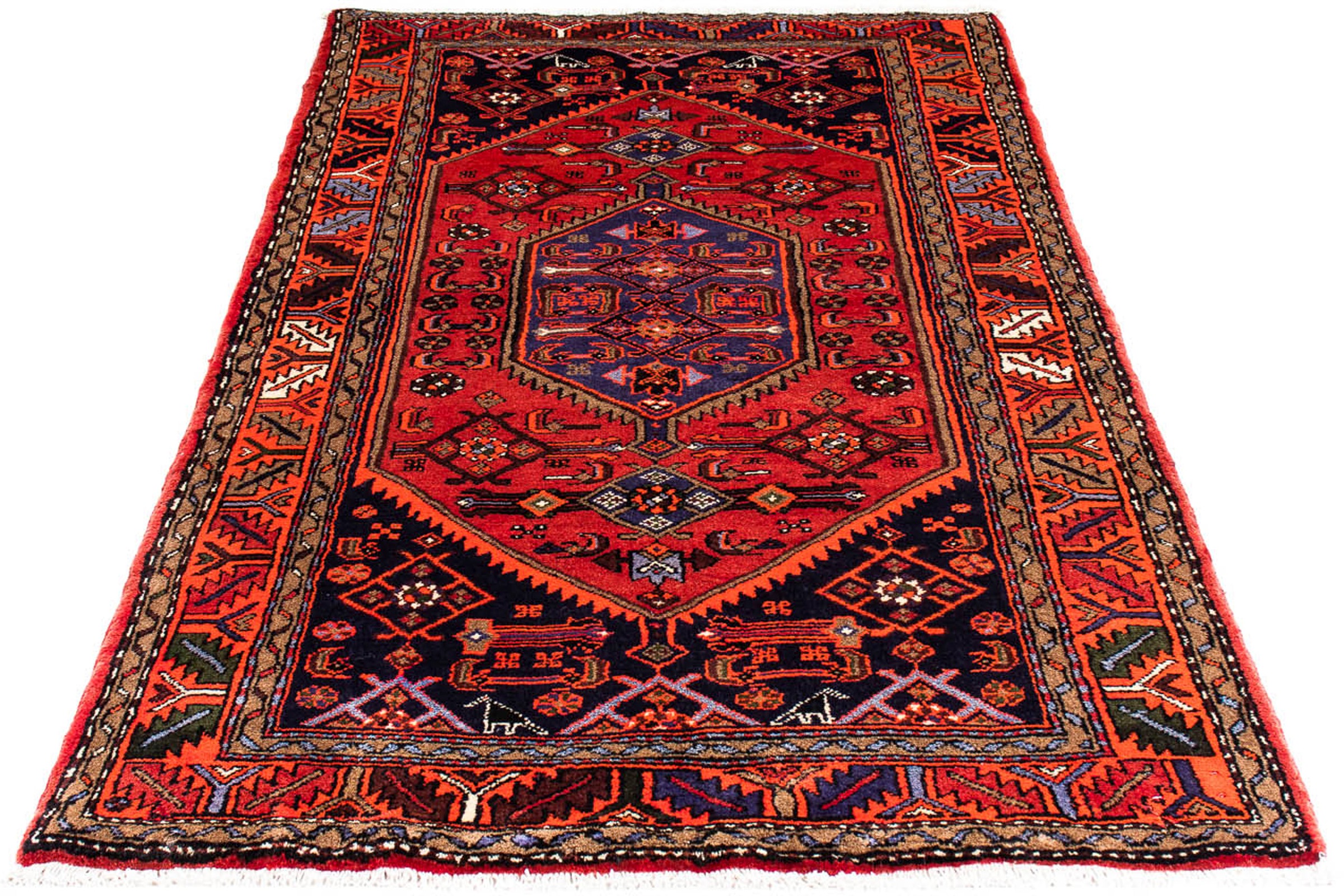 Image of morgenland Orientteppich »Perser - Nomadic - 189 x 107 cm - dunkelrot«, rechteckig, 10 mm Höhe, Wohnzimmer, Handgeknüpft, Einzelstück mit Zertifikat bei Ackermann Versand Schweiz