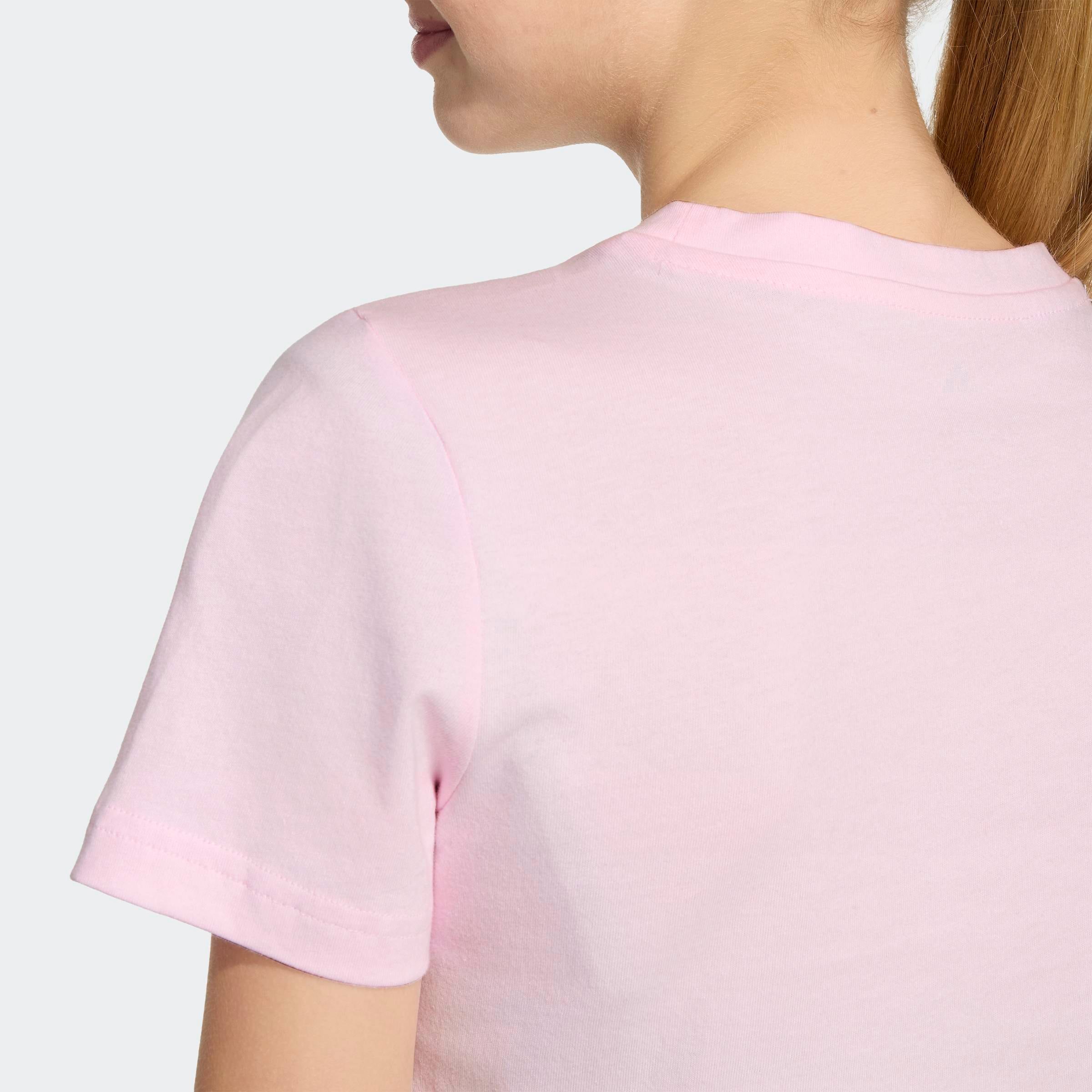 adidas Sportswear T-shirt »JG SATIN TEE« Pour enfants, col rond, sans fermeture, en coton