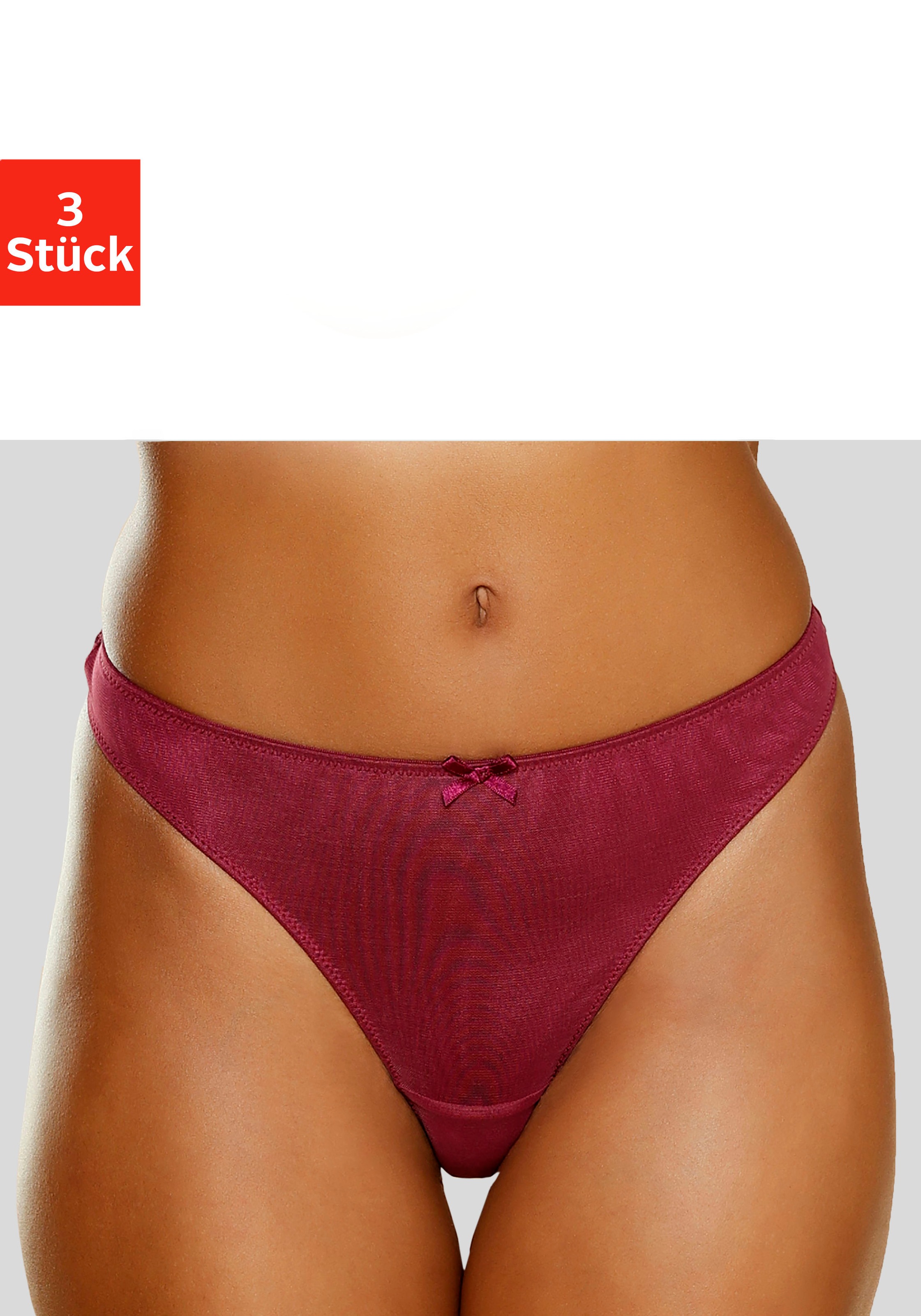 Image of petite fleur String Packung, 3 Stück, mit Spitze hinten