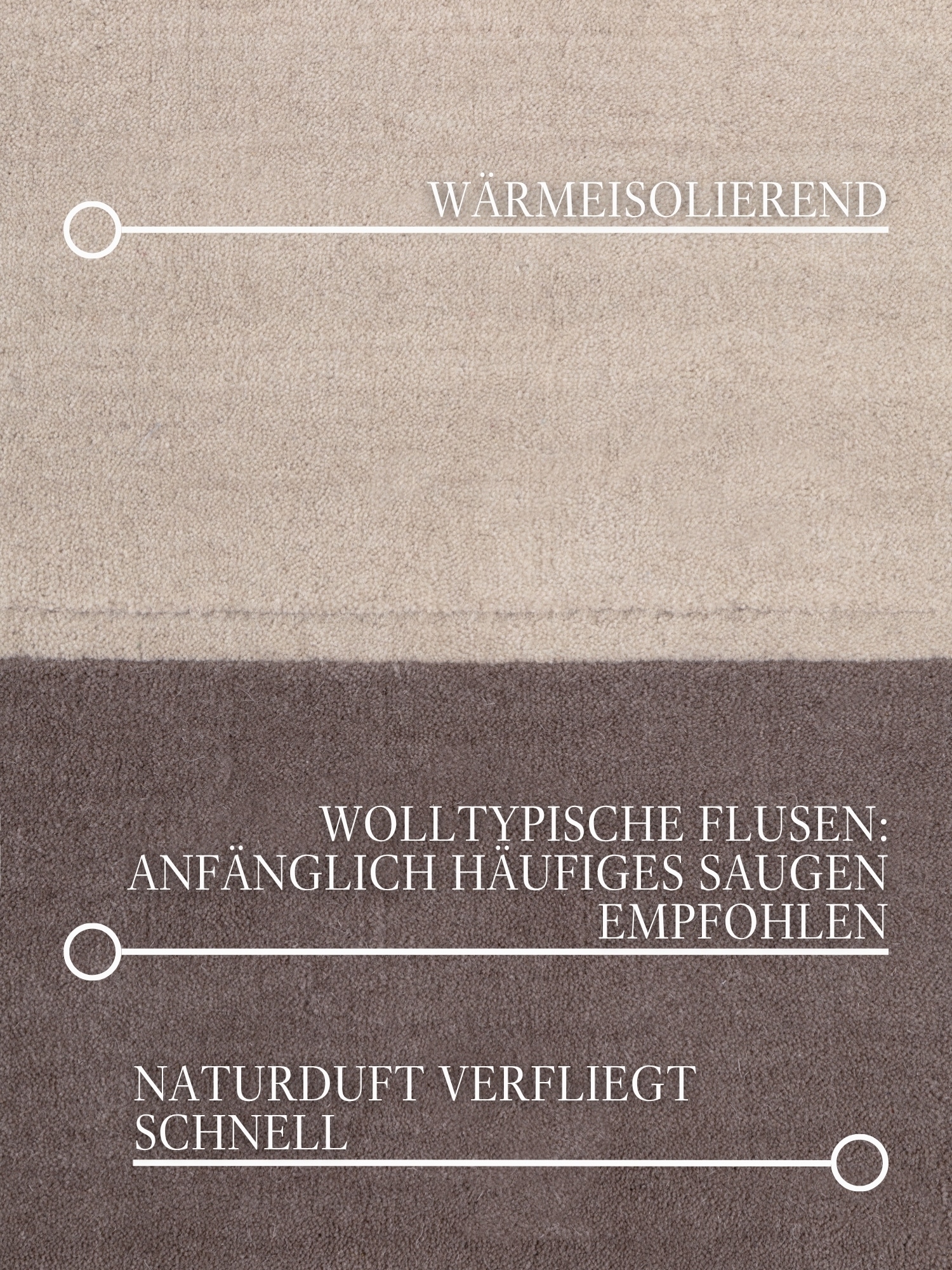 Villeroy & Boch Wollteppich »Wollteppich Quentin« rechteckig 16 mm Höhe Wolle, Natur, Handgemacht, Landhaus, Skandi, Wohnzimmer, Schlafzimmer
