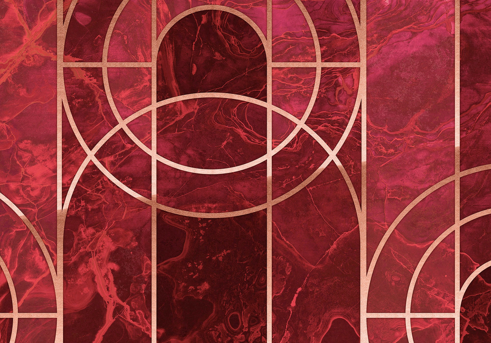 Image of Komar Vliestapete "Digitaldruck Vlies - Pompeux - Grösse 400 x 280 cm" bedruckt glatt Wohnzimmer, Schlafzimmer
