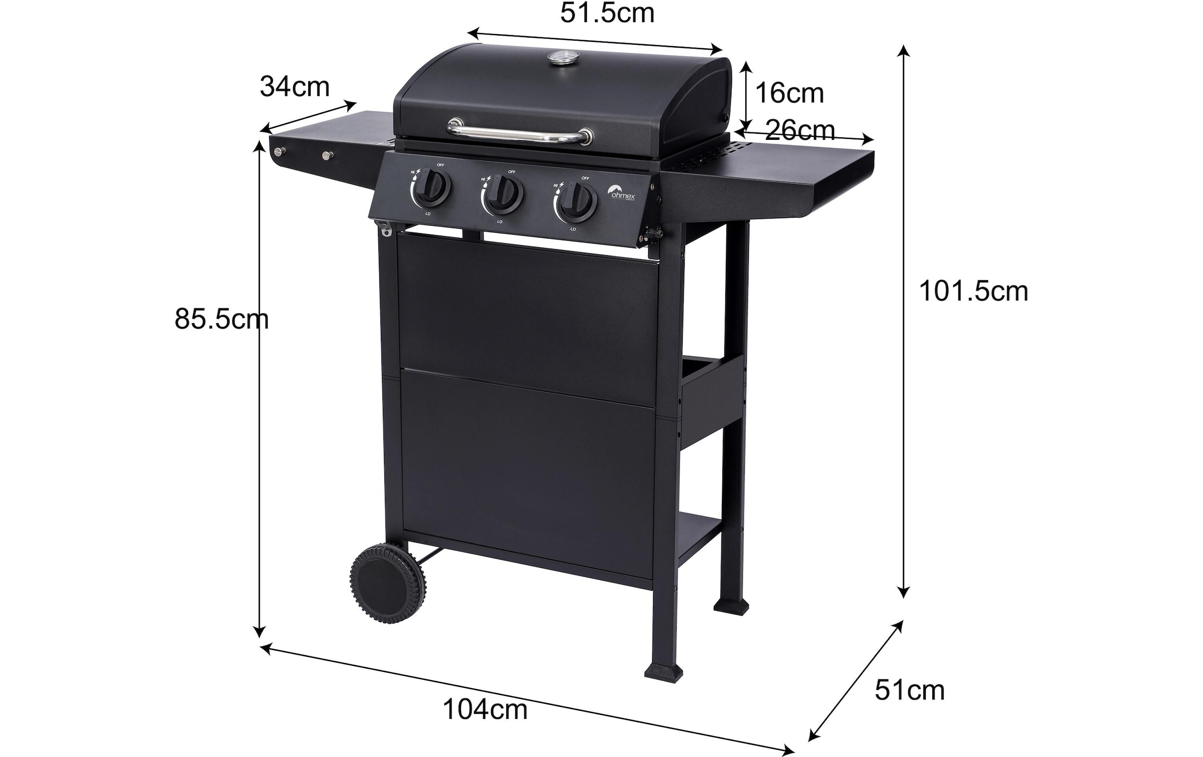 ohmex Gasgrill »OHM-BBQ-3525«