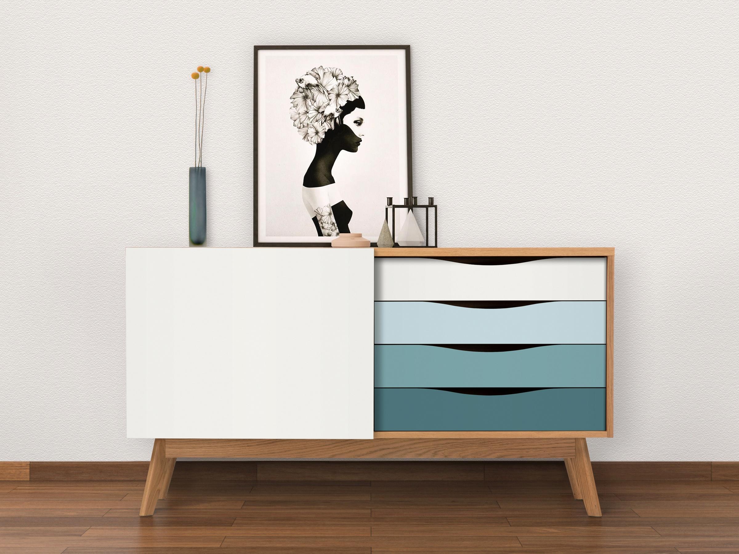 Woodman Sideboard »Hilla«, Breite 130 cm, im angesagten skandinavischen Look, Fussrahmen aus Eiche