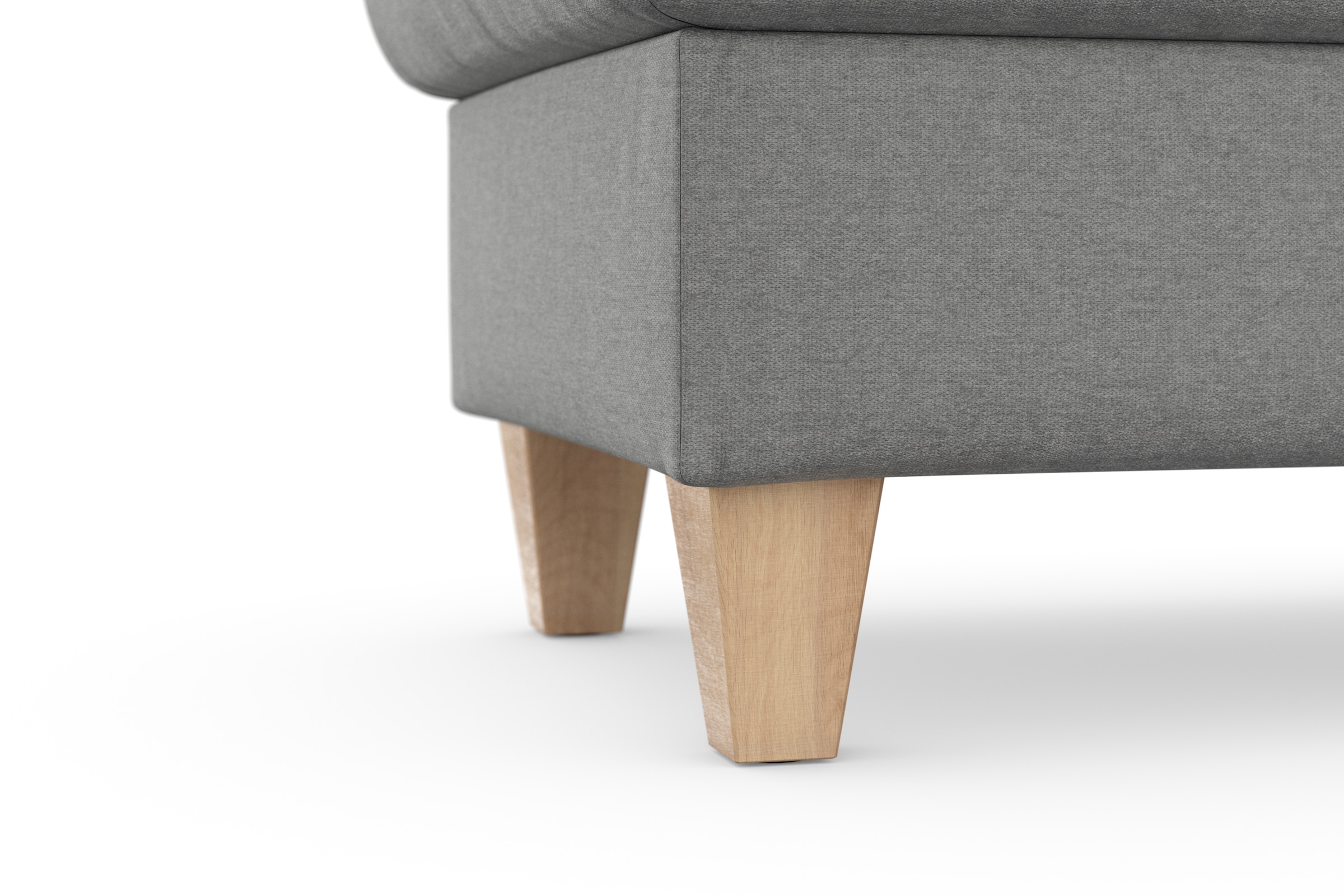 sit&more Stauraumhocker »Farö«, mit Stauraum und Federkern und naturfarbenen Füssen