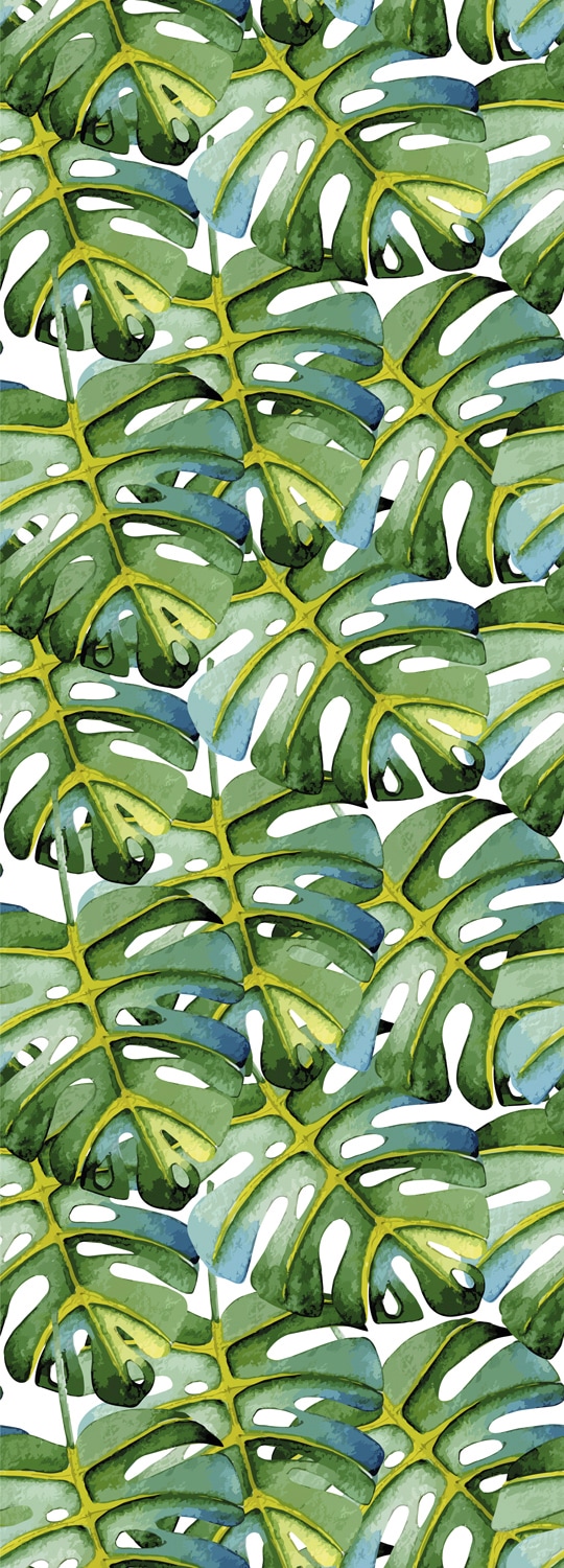 Image of queence Vinyltapete "Brad" Motiv bedruckt botanisch floral gemustert natürlich glatt 90x250cm, selbstklebend, kinderleichte Anbringung, Sticker