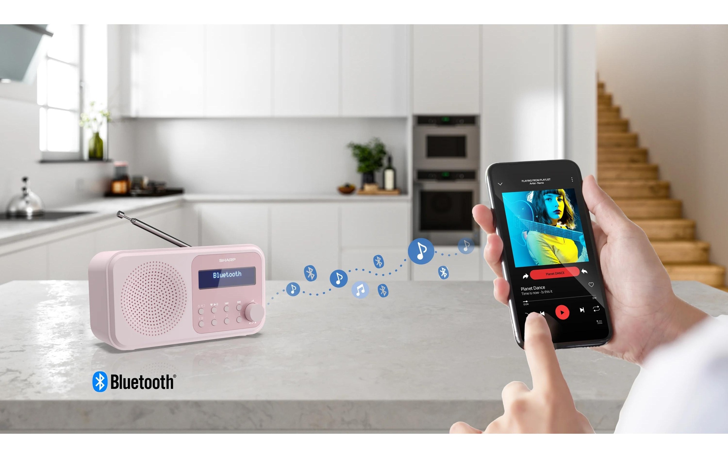 Sharp Digitalradio (DAB+) »DAB+ Radio DR-P420 – Pink«, (Digitalradio (DAB+)-FM-Tuner)