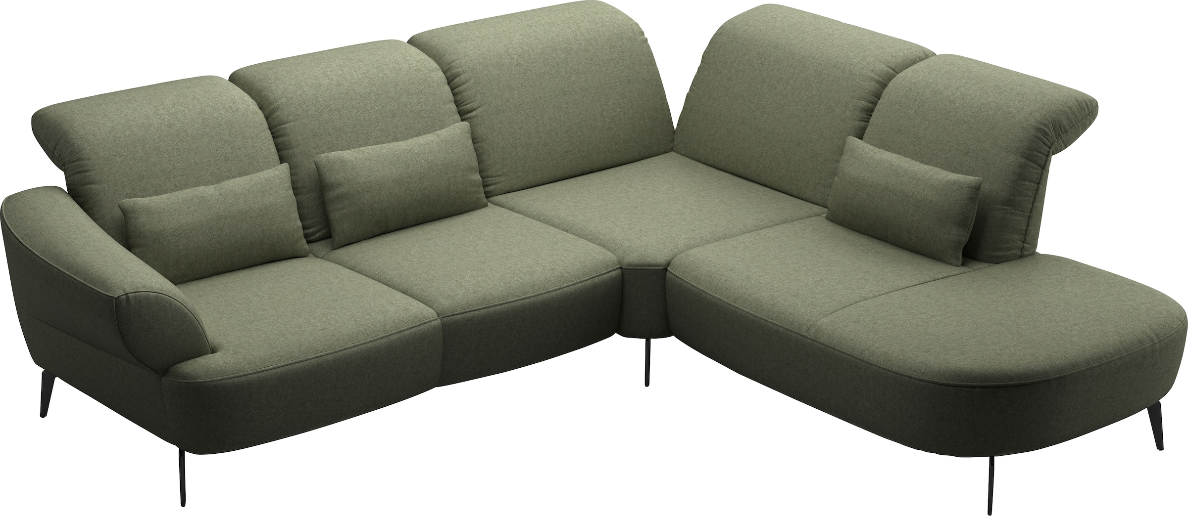 sit&more Canapé d'angle »Dance, L-Form, inkl. Sitztiefenverstellung« inkl. Click&Seat, optional mit Kopfteilverstellung