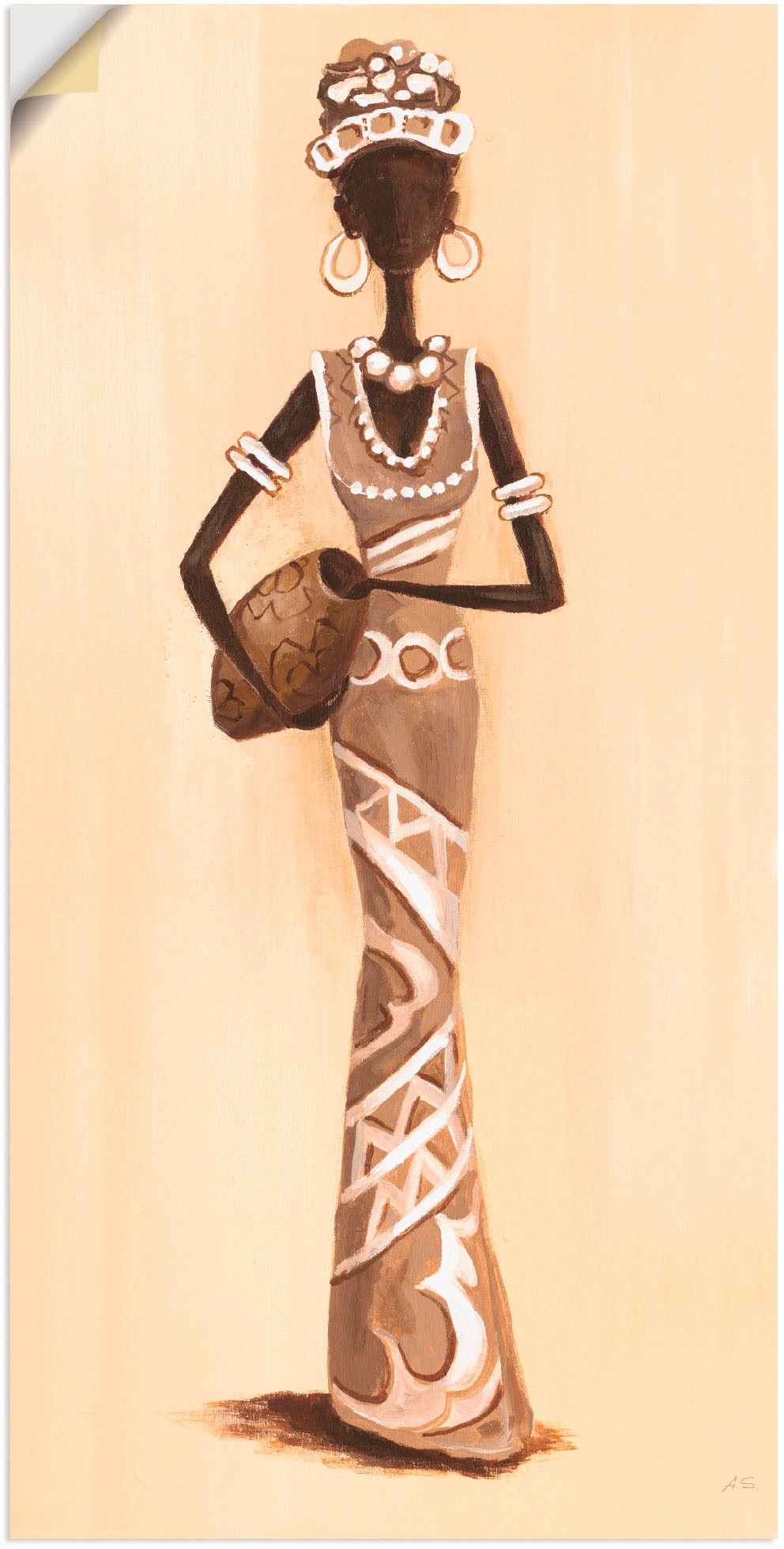 Image of Artland Wandbild »Afrikanerin - Vorderseite«, Frau, (1 St.), in vielen Grössen & Produktarten - Alubild / Outdoorbild für den Aussenbereich, Leinwandbild, Poster, Wandaufkleber / Wandtattoo auch für Badezimmer geeignet bei Ackermann Versand Schweiz