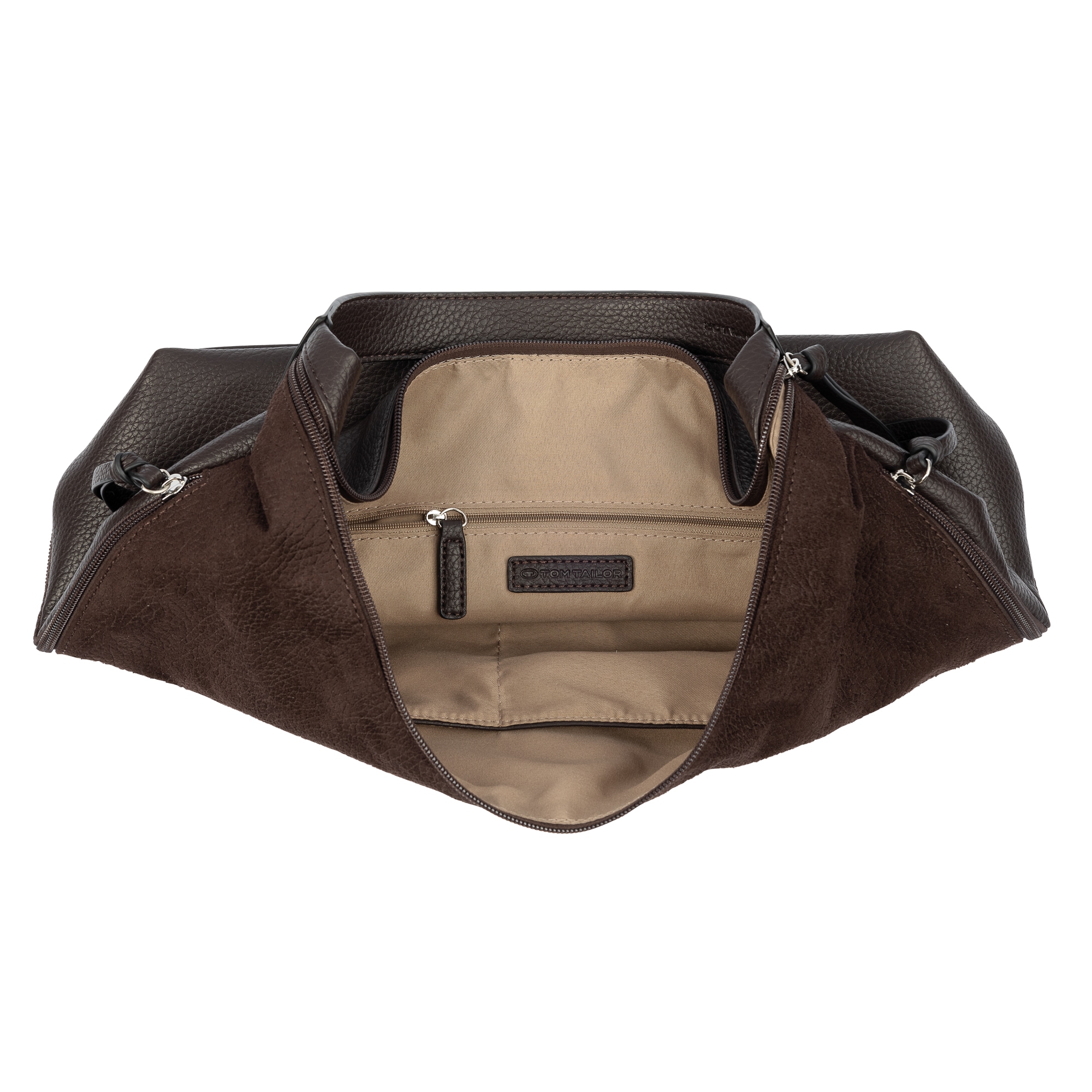 TOM TAILOR Hobo »Aiana« Damen Handtasche, mit Fransen-Reissverschluss