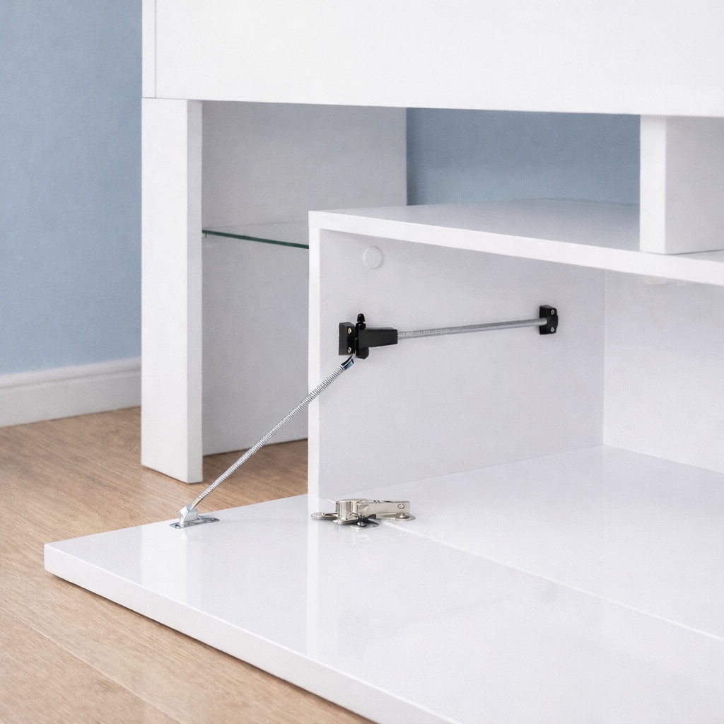 GOODproduct Lowboard »MONICA, TV-Board, TV-Kommode, TV-Schrank, TV-Unterschrank, TV-Möbel« Modernes Hochglanz TV-Board in 2 Farben, grifflos mit Push-to-Open