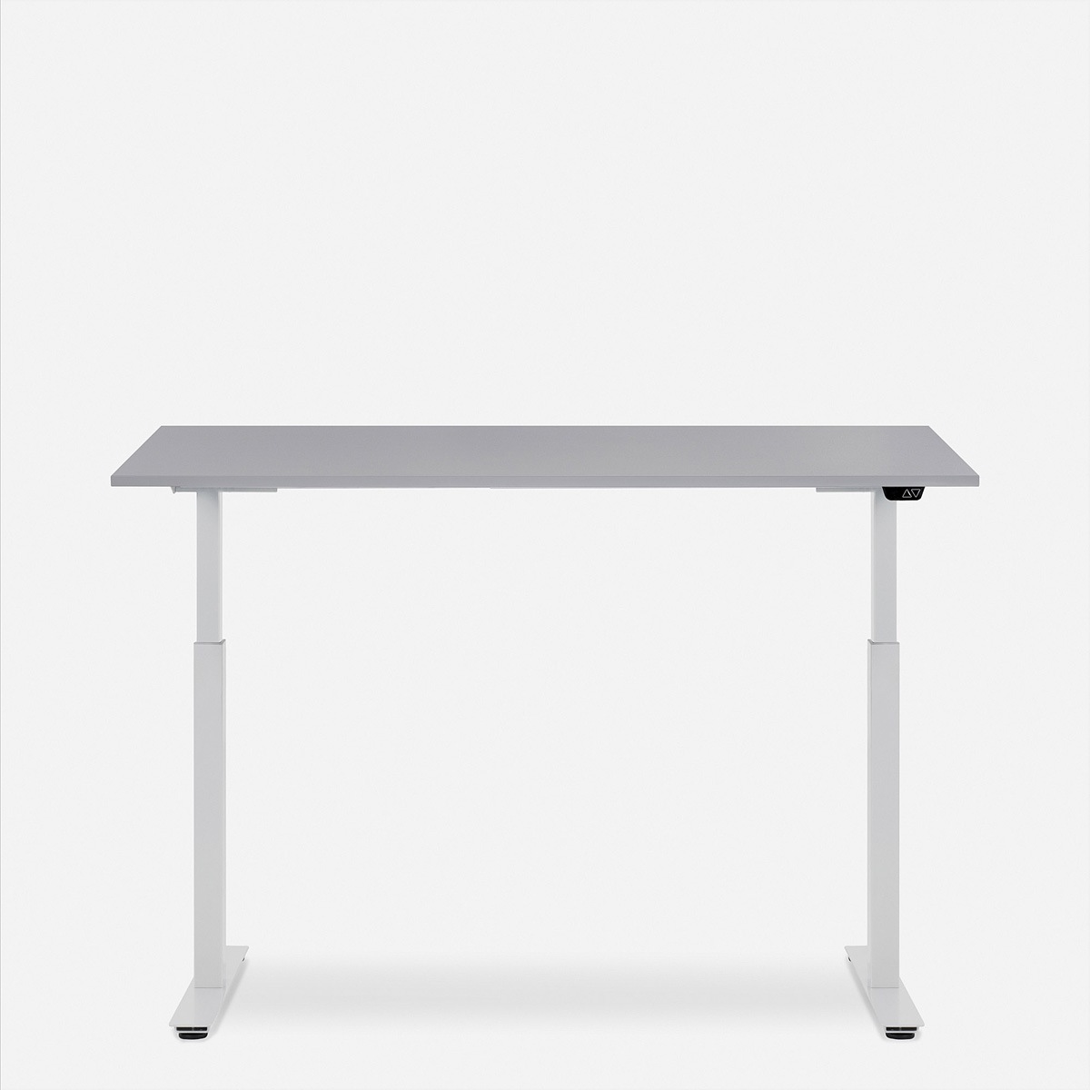   »WRK21 Schreibtisch Smart 140 x 80 cm, Höhenverstellbar, Grau Uni / Weiss« ()