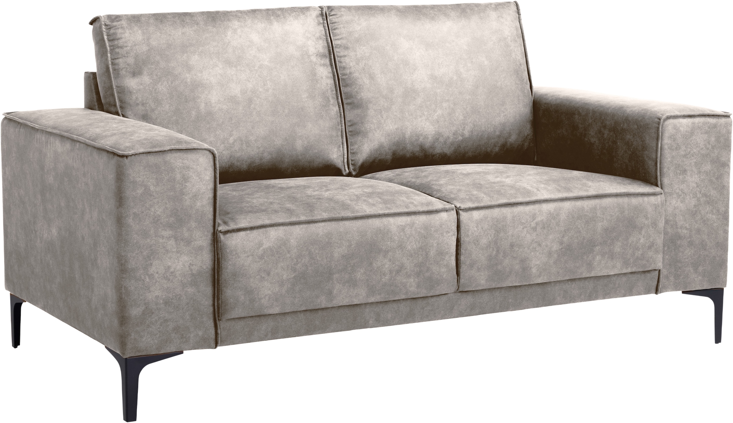 GOODproduct 2-Sitzer »OLAND Luxus-Microfaser, Sofa, B: 164 cm, Skandi-Design« 164 cm, Wellenunterfederung, Skandi-Design, Metallfüsse