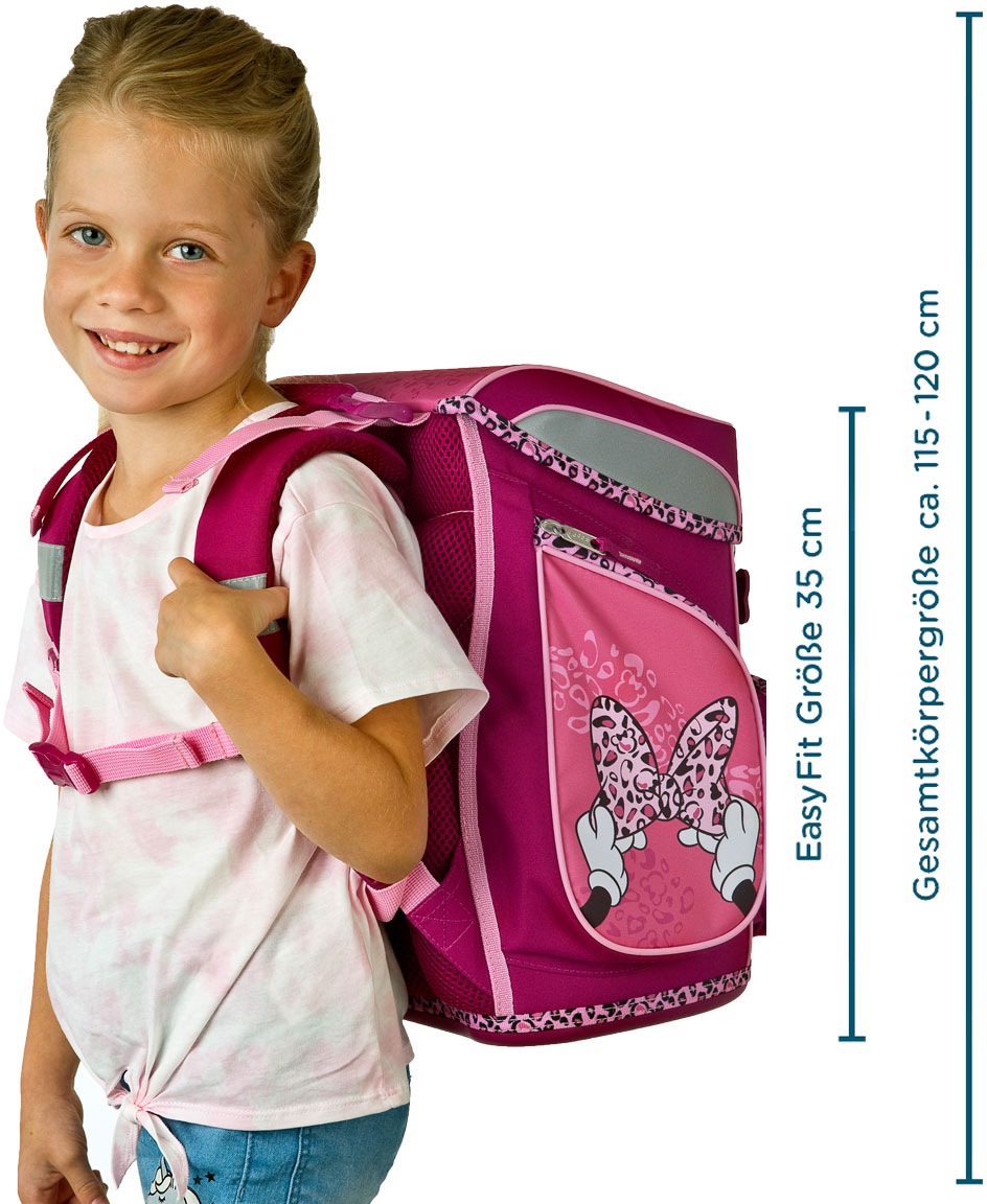 Scooli Schulranzen »EasyFit, Minnie Mouse Happy Girl, Pink«, Reflektoren