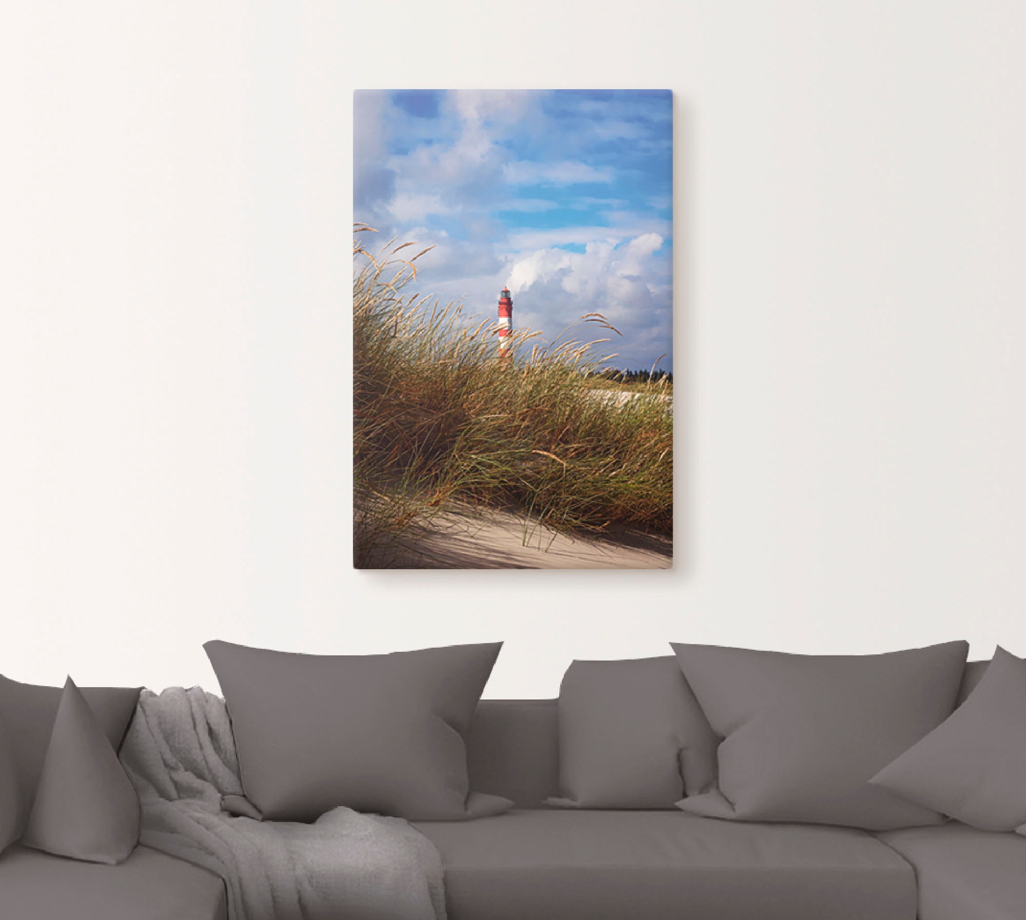 Artland Wandbild »Sommerimpression Amrumer Leuchtturm«, Gebäude, (1 St.), als Leinwandbild, Poster in verschied. Grössen