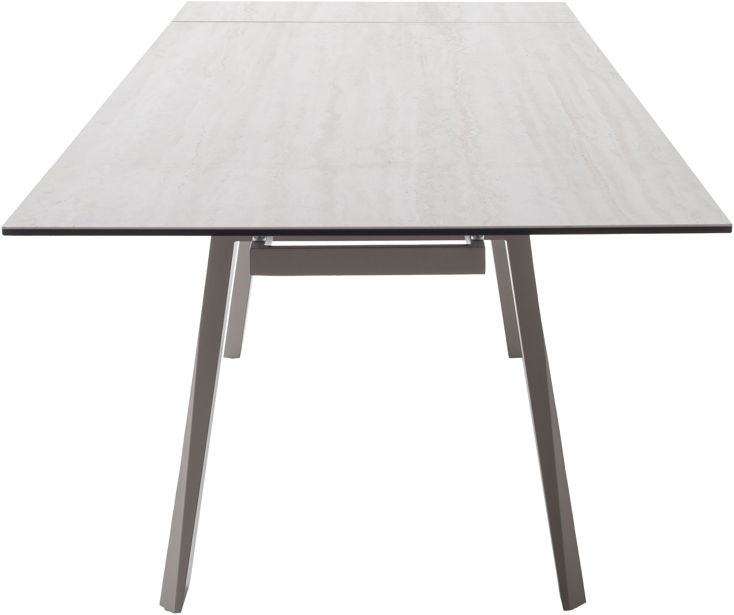MCA furniture Table de salle à manger »Kalamata« 1 cuis tlg. Auszugstisch, Stirnauszug, Metallgestell, Keramik, Sicherheitsglas