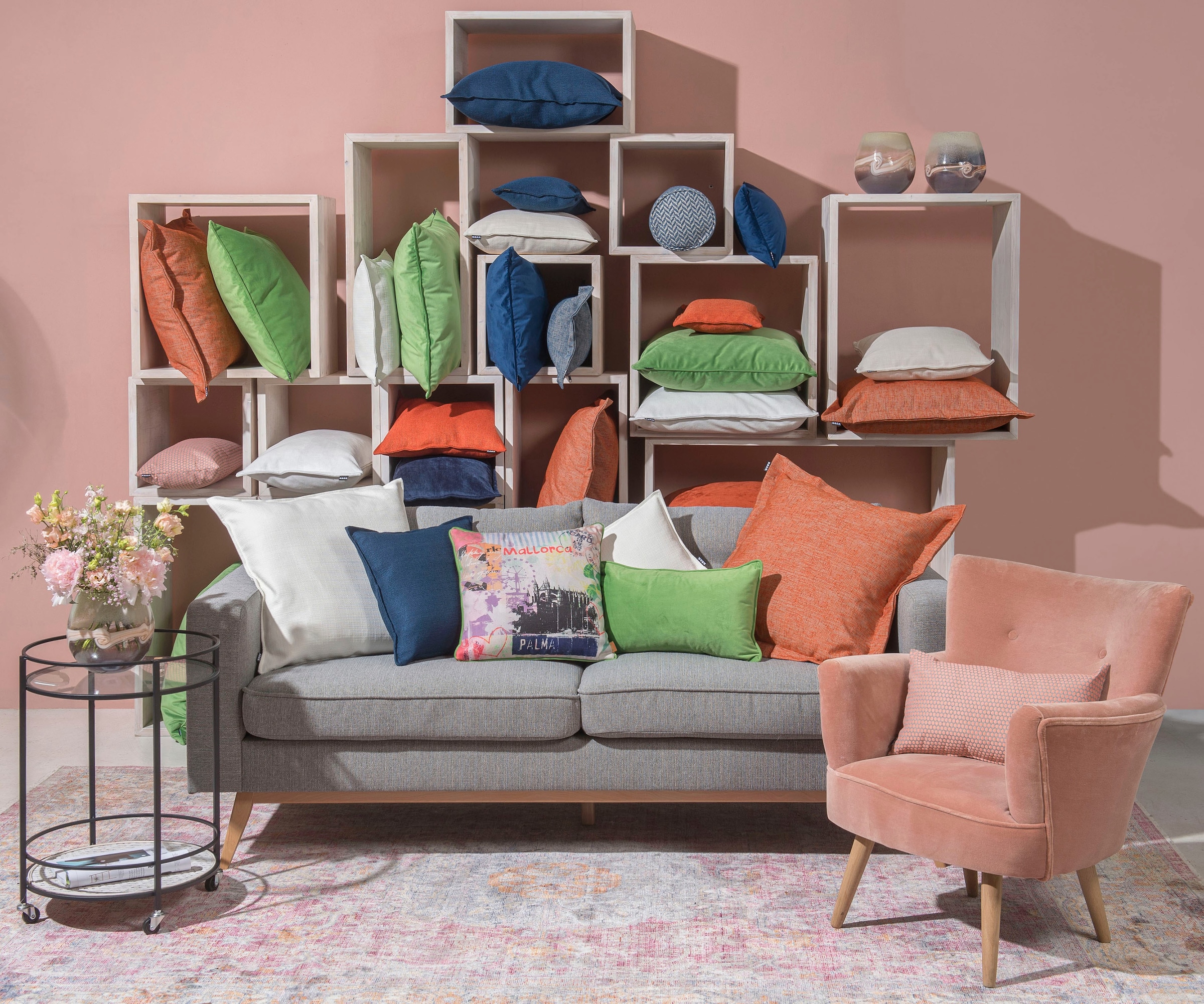 H.O.C.K. Dekokissen »Lieblingsstädte MALLORCA« mit Mallorca-Motiv, Wendekissenhülle mit Füllung, 1 Stück