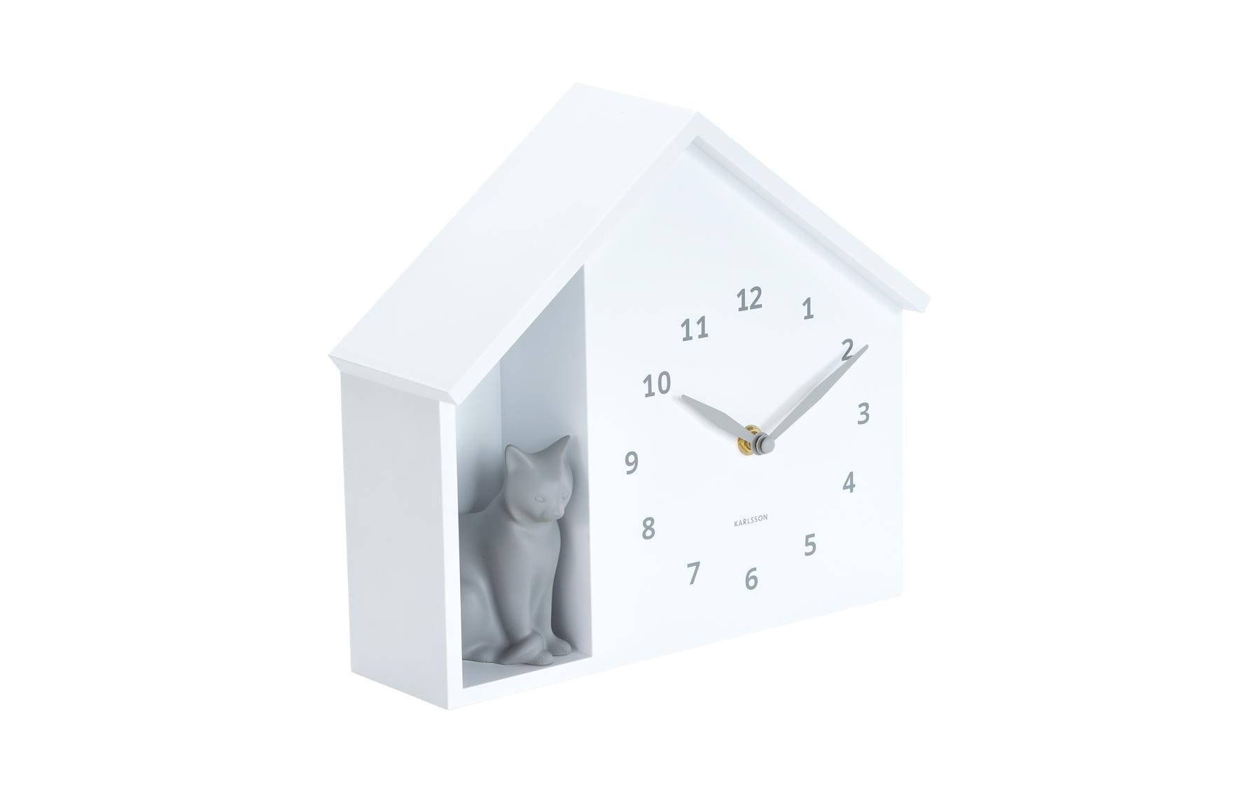 Karlsson Wanduhr "Sitting Cat White"