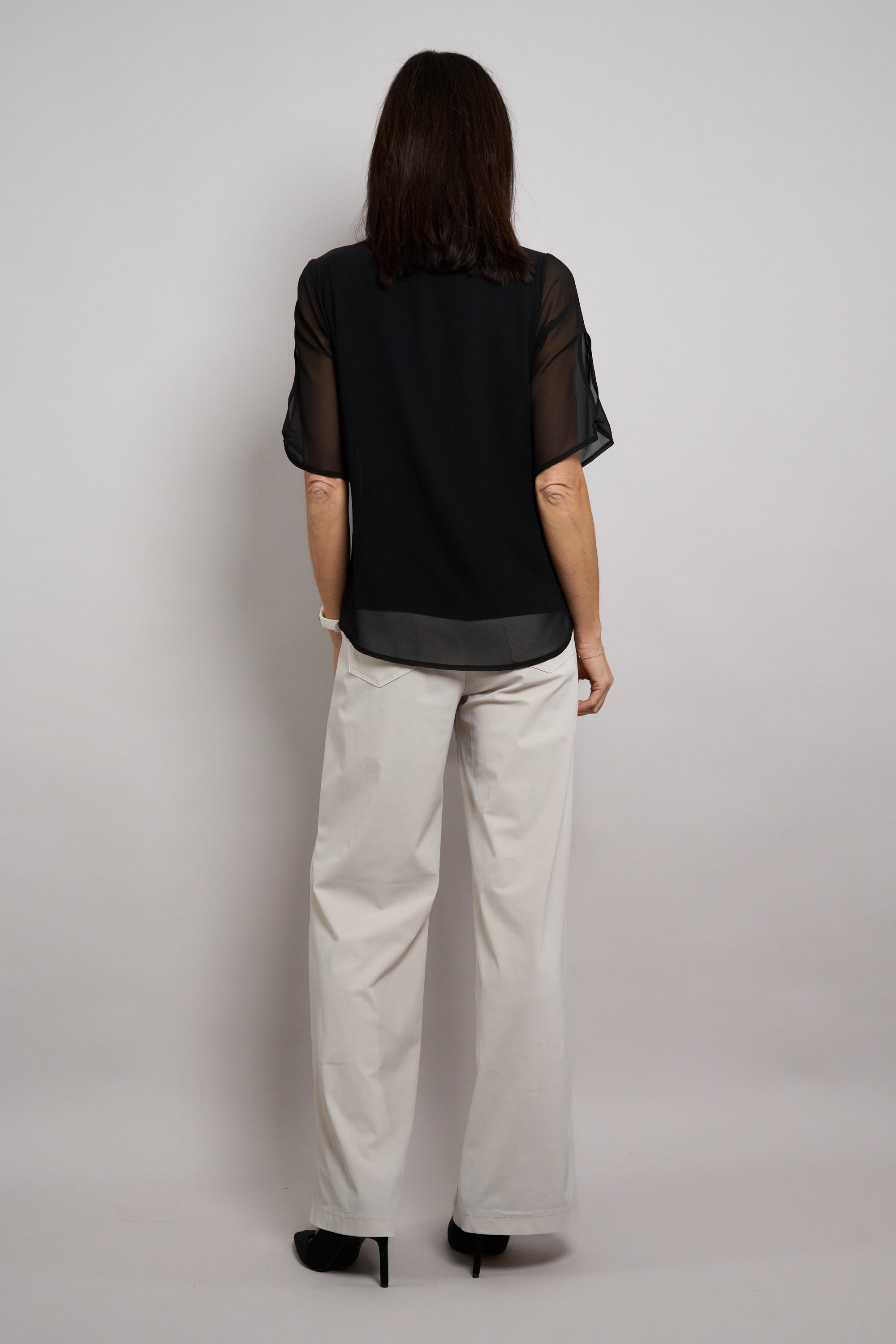 Seidel Moden Blouse en mousseline »Otto exclusiv« Halbarm mit Cut-Out-Detail und Glitzerstein - MADE IN GERMANY