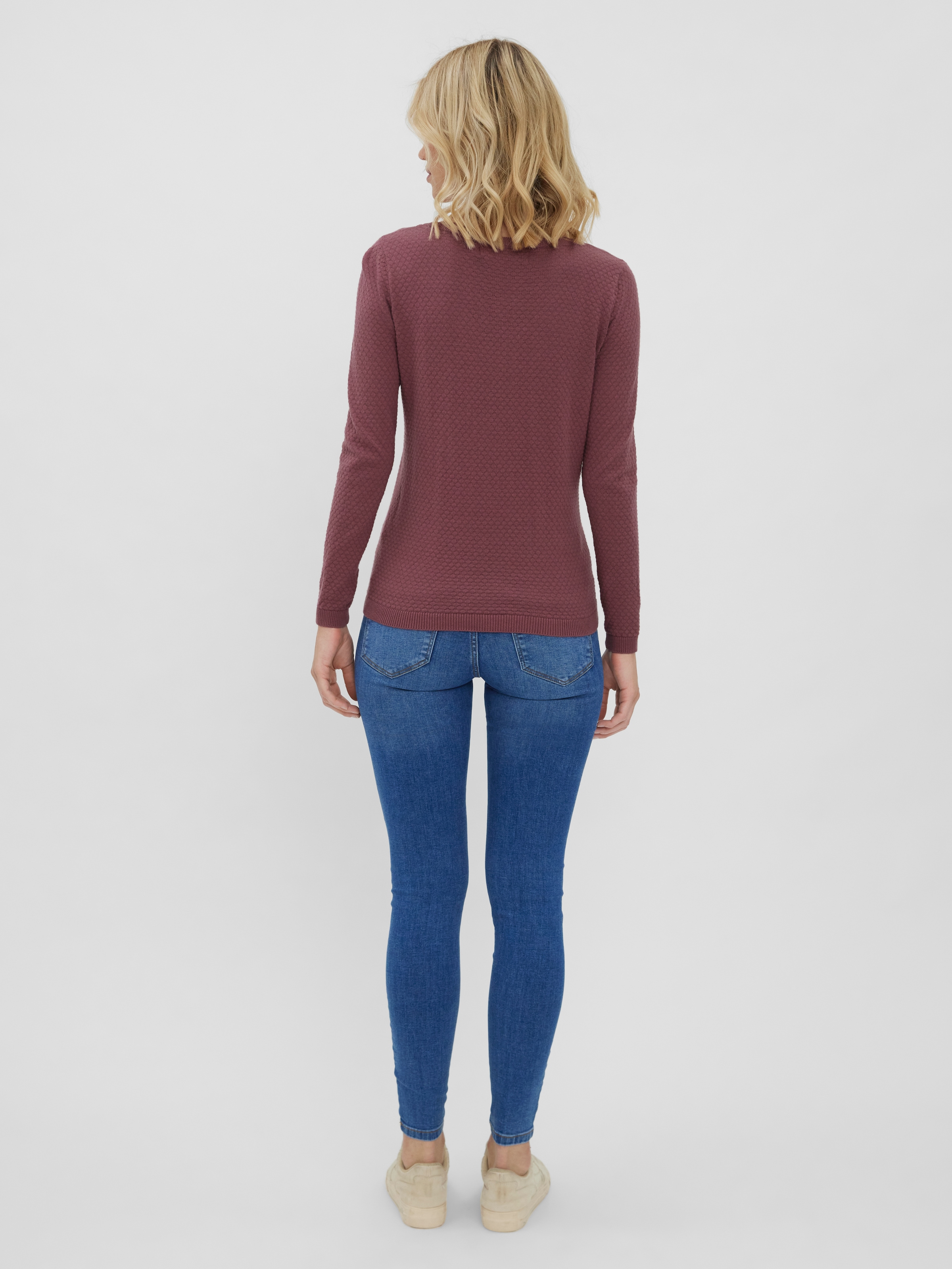 Vero Moda Rundhalspullover »VMCARE STRUCTURE LS O-NECK BLOU NOOS«