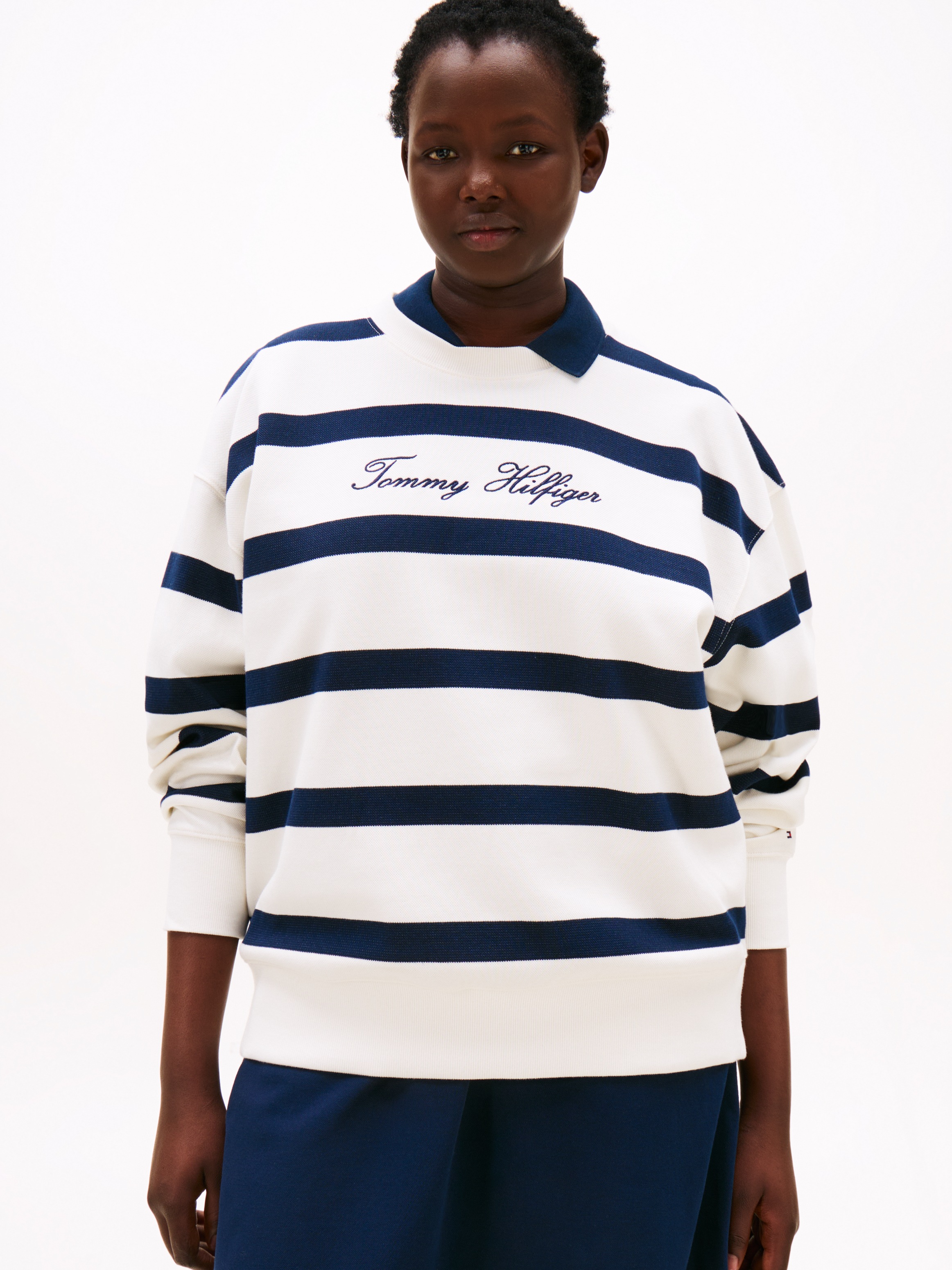 Tommy Hilfiger Curve Sweatshirt »CRV SCRIPT REG PIQUE SWTSHRT«