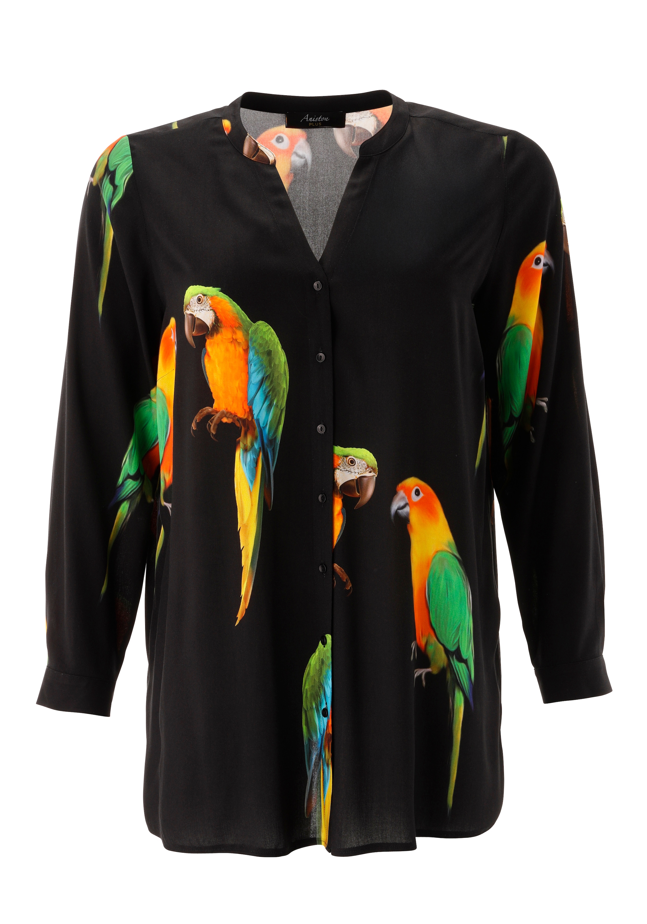 Aniston PLUS Chemisier long Mit ausgefallenen Papgeien Druck - NEUE KOLLEKTION