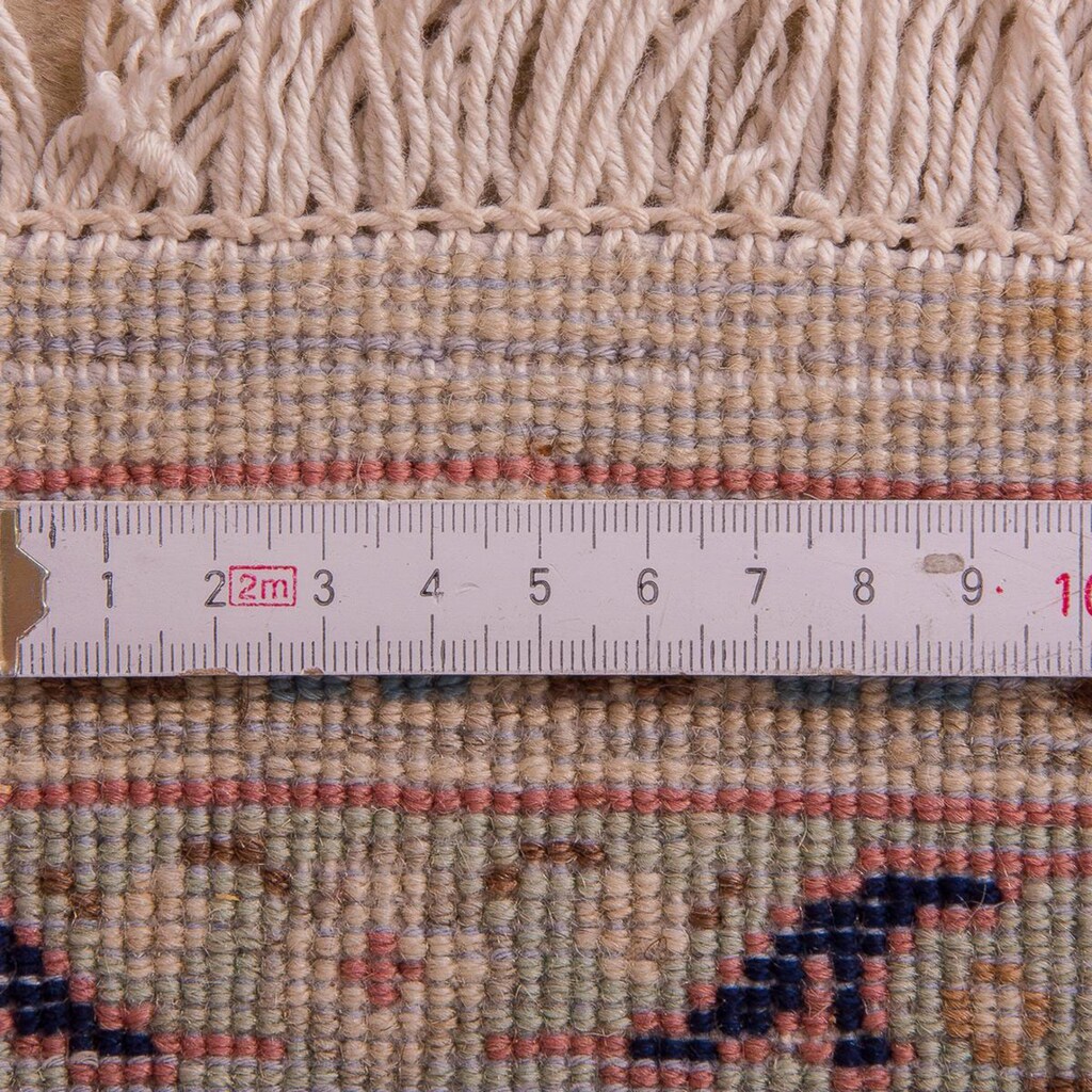 morgenland Wollteppich »Täbriz 40 Raj Teppich handgeknüpft rosa«, rechteckig
