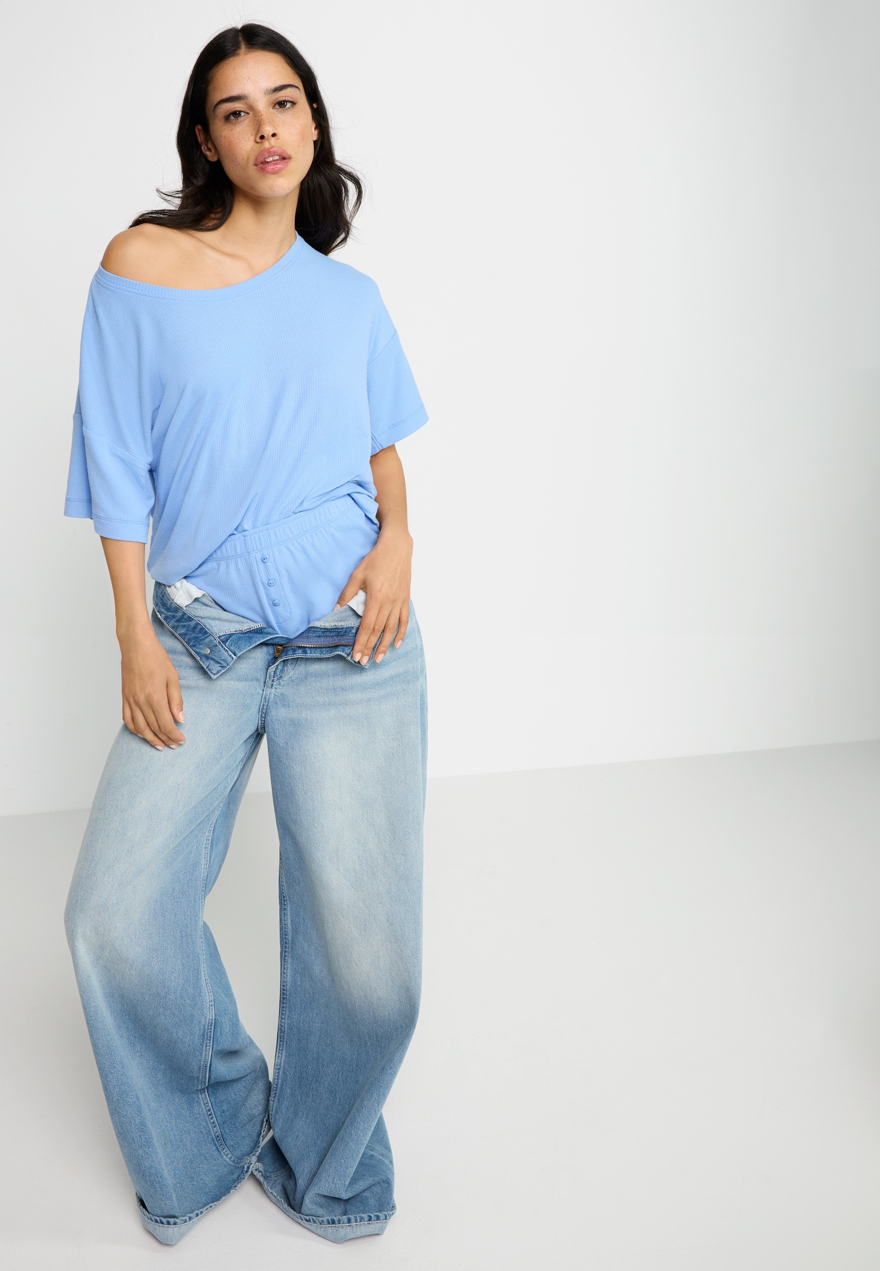 LSCN by LASCANA Shorty 2 tlg. mit Zierknopfleiste an der Hose