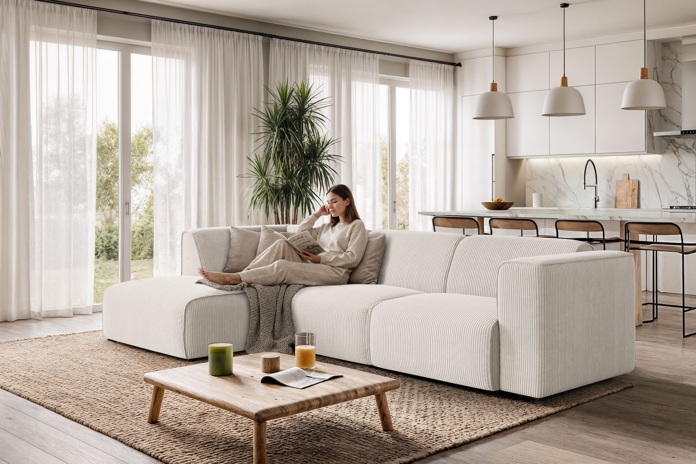 GOODproduct Canapé d'angle »Merid L-Form, B: 295 cm - OTTO. Verlässliche Qualität.« jederzeit durch Module erweiterbar